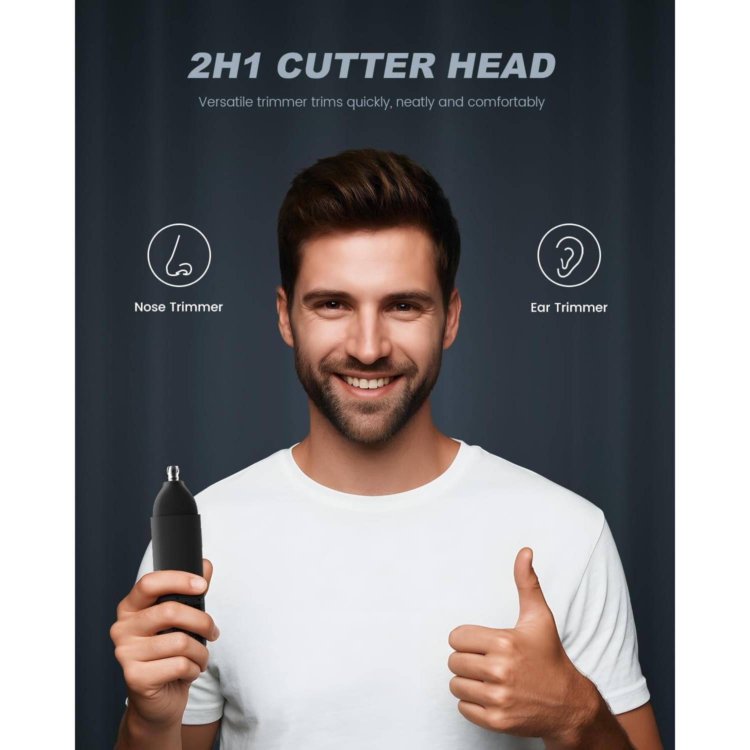 Recortador de Vello Nasal Ginity Recargable IPX7 2024