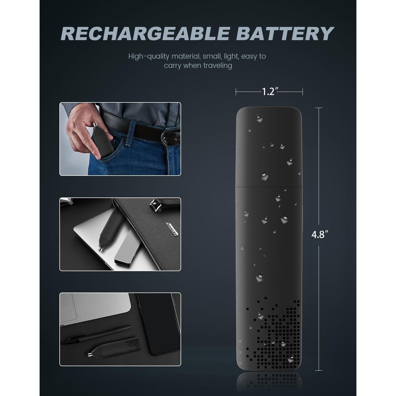 Recortador de Vello Nasal Ginity Recargable IPX7 2024