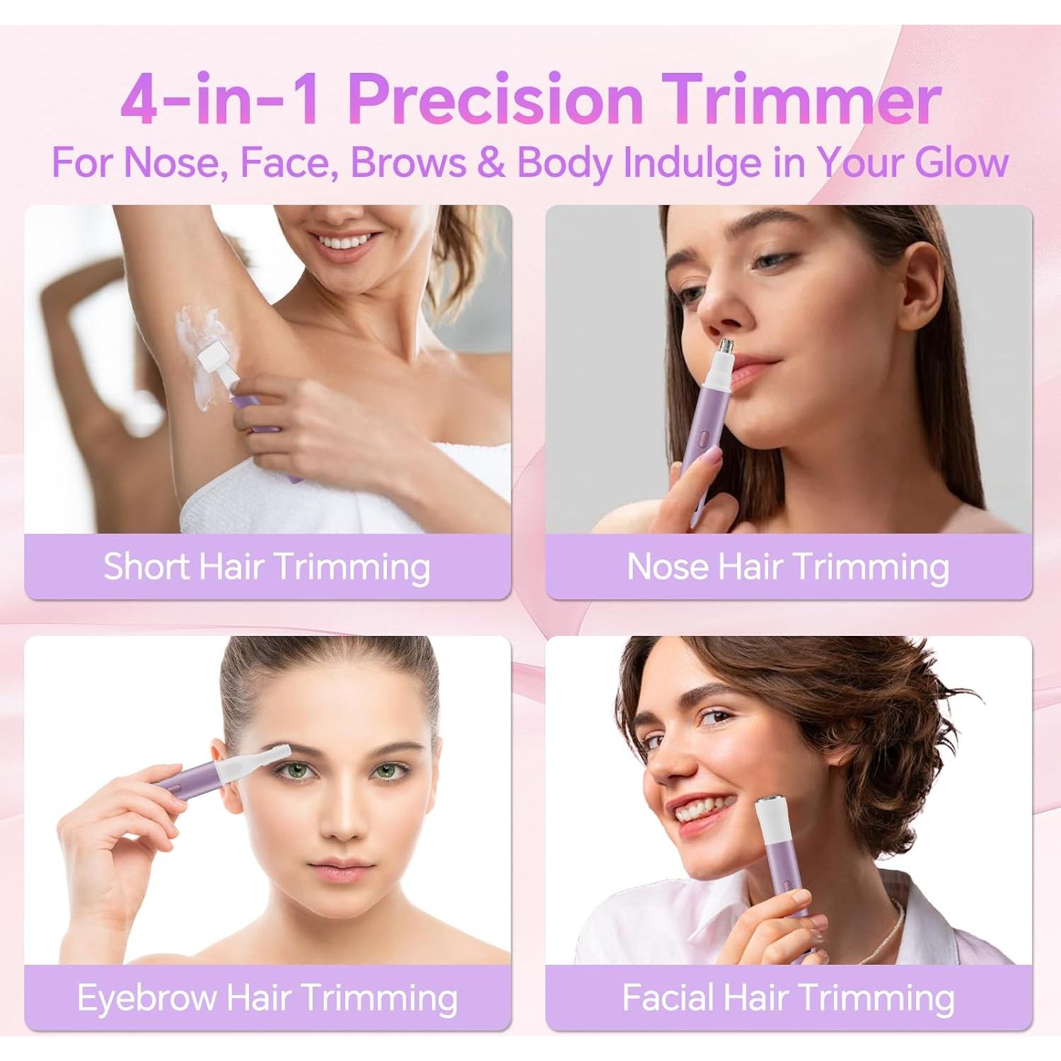 Recortador de Vello Facial Eléctrico KR 4 en 1 USB-C Impermeable