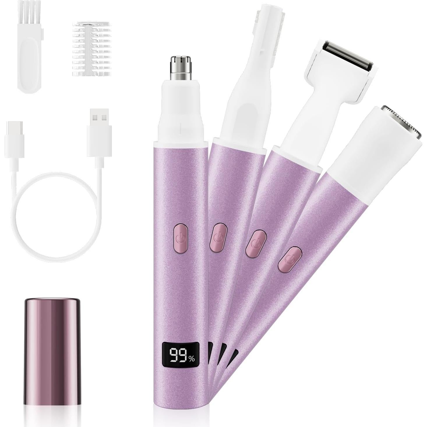 Recortador de Vello Facial Eléctrico KR 4 en 1 USB-C Impermeable