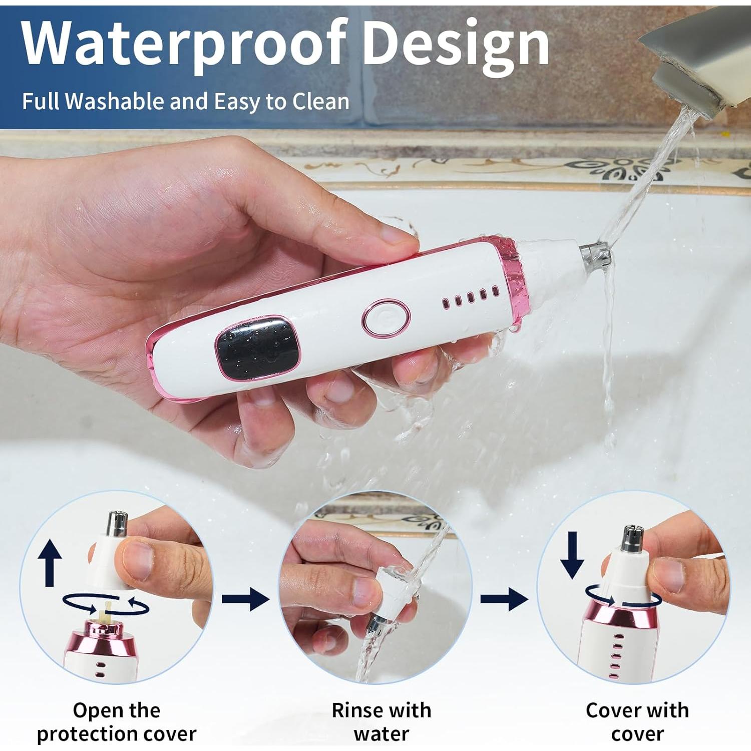 Recortadora de Vello Nasal y Orejas Mendaping 4 en 1 LED