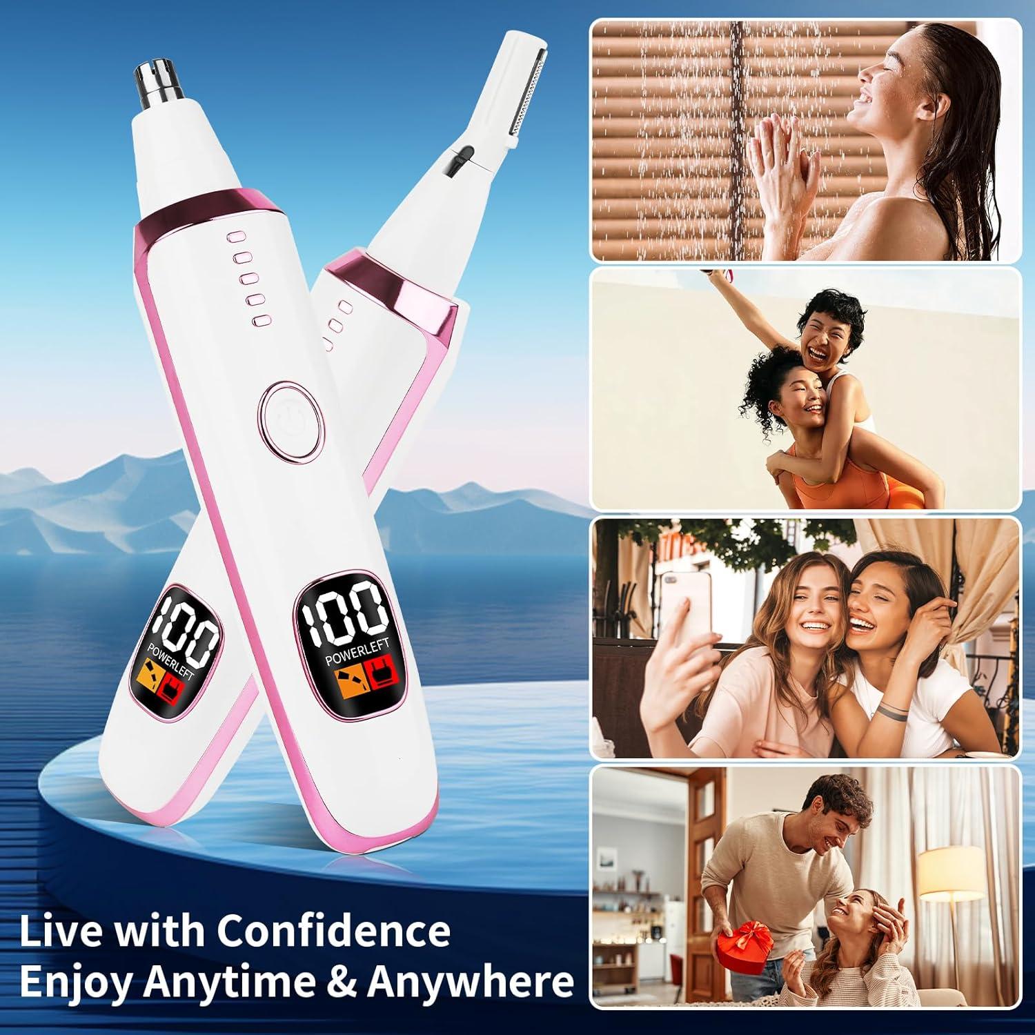 Recortadora de Vello Nasal y Orejas Mendaping 4 en 1 LED