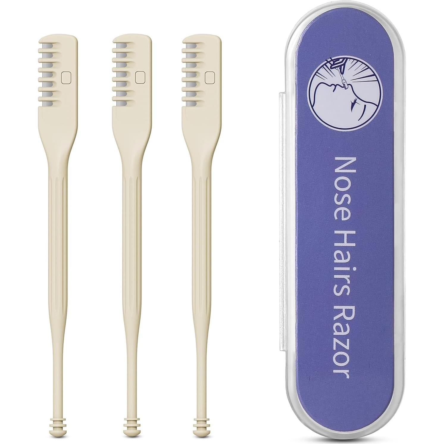 Cortador Manual de Vello Nasal BEZOX - Paquete de 3 Unidades