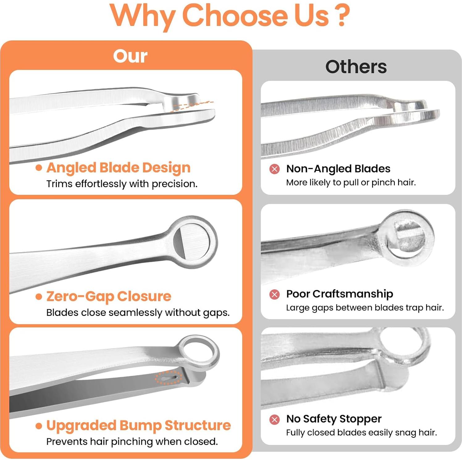 Recortador de Vello Nasal THRAU Acero Inoxidable 9.3cm