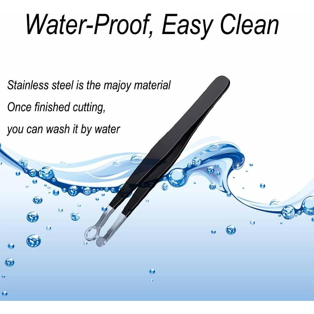 Cortador de Vello Nasal Manual Liangery - Acero Inoxidable, Estuche de Cuero