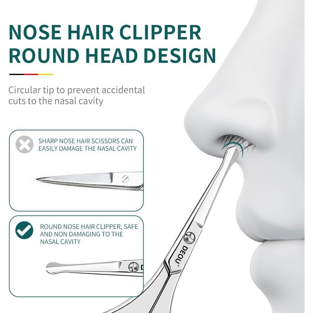 Recortador de Vello Nasal DEOU D-2026 Acero Inoxidable