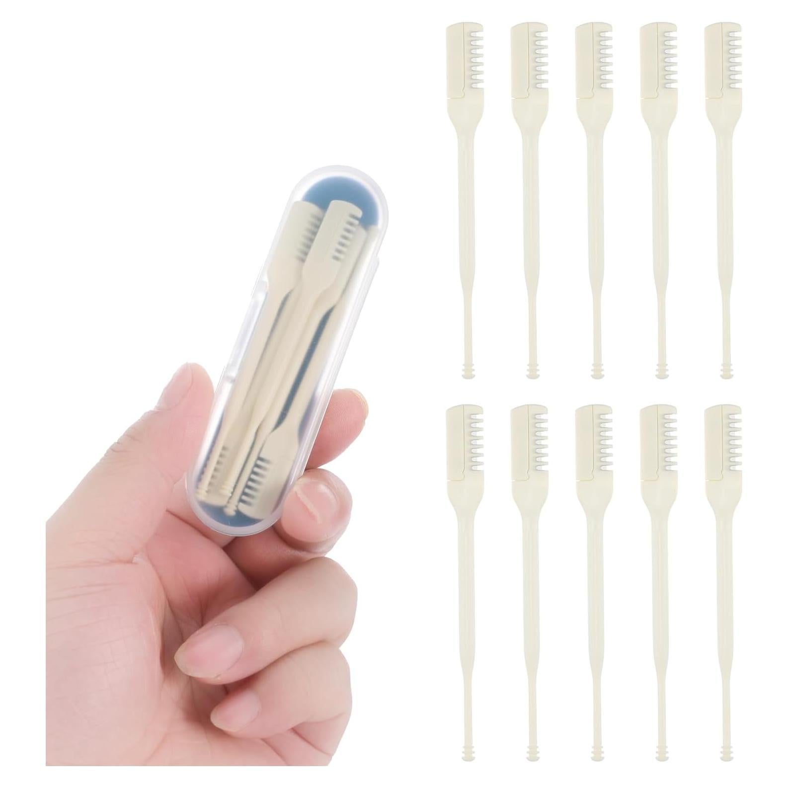 10 Piezas Cortador de Vello Nasal Doble Cabeza Yuanchu 8.4 cm