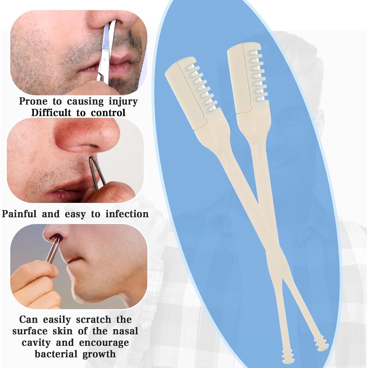 10 Piezas Cortador de Vello Nasal Doble Cabeza Yuanchu 8.4 cm