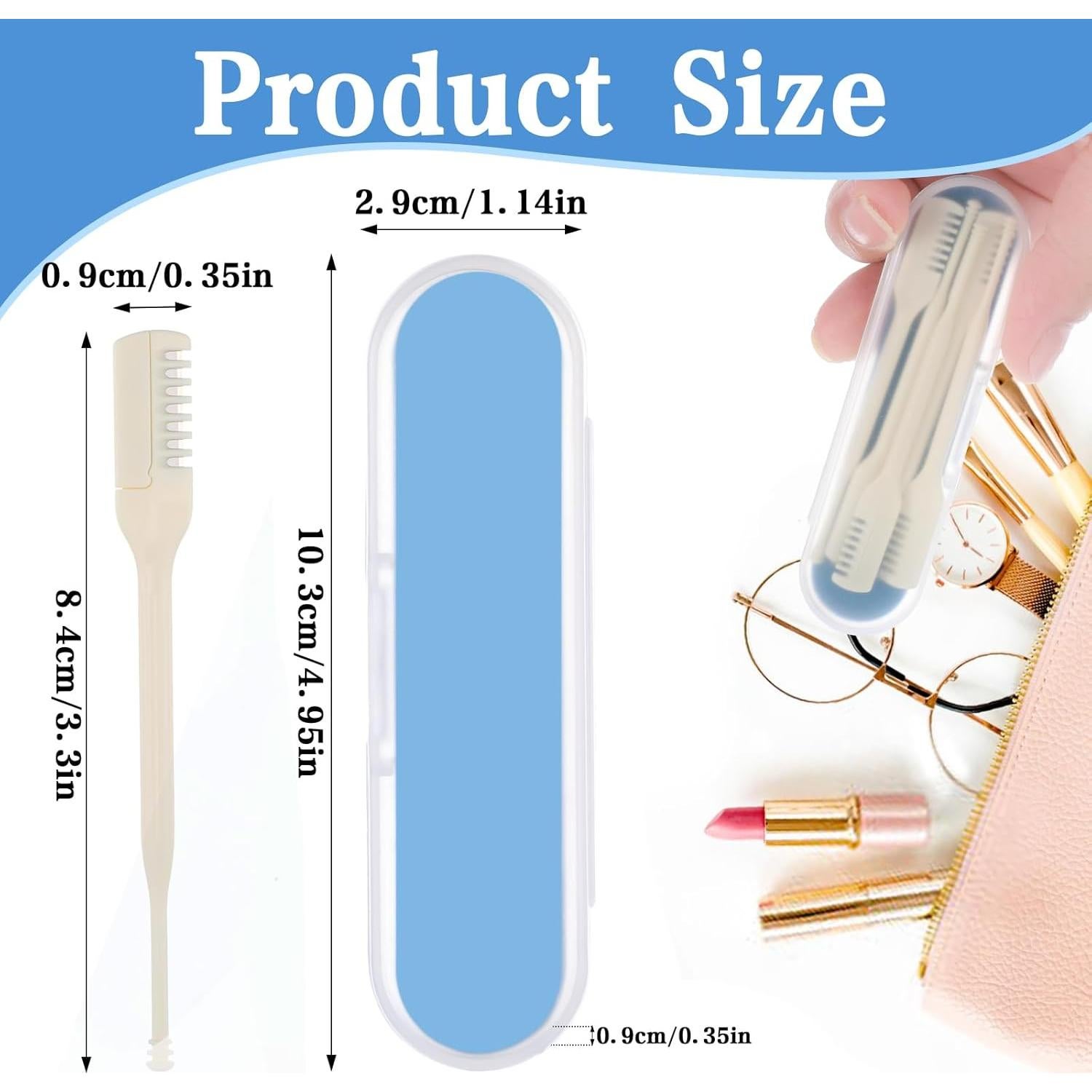 10 Piezas Cortador de Vello Nasal Doble Cabeza Yuanchu 8.4 cm