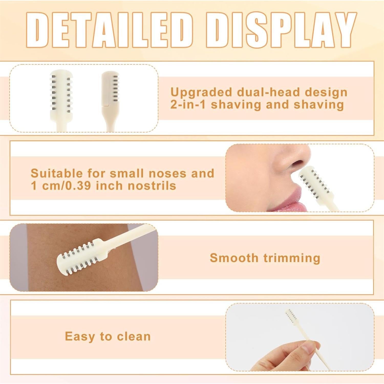 5 Recortadores de Vello Nasal 2 en 1 Gosknor - Blanco