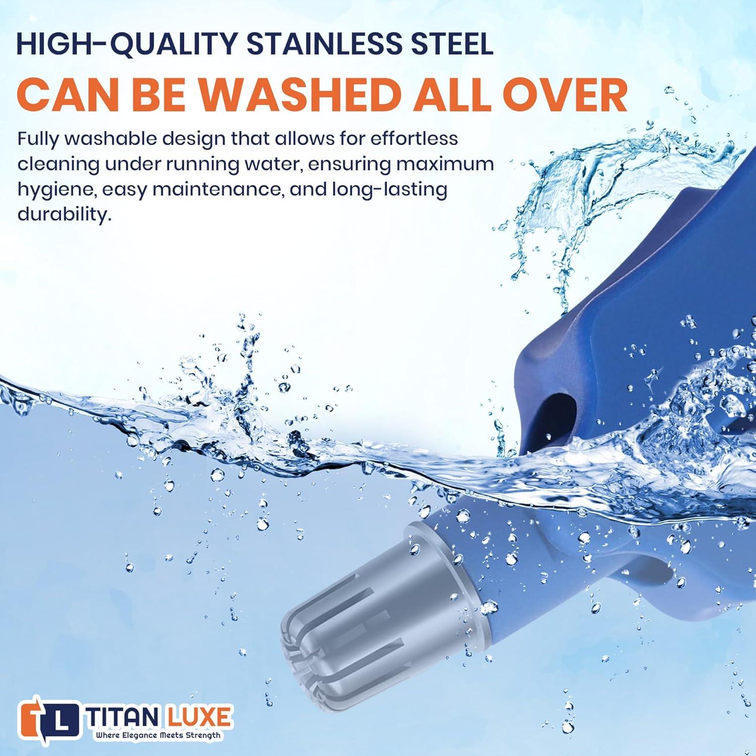 Recortador Manual de Cabello de Nariz Titan Luxe Acero Inoxidable