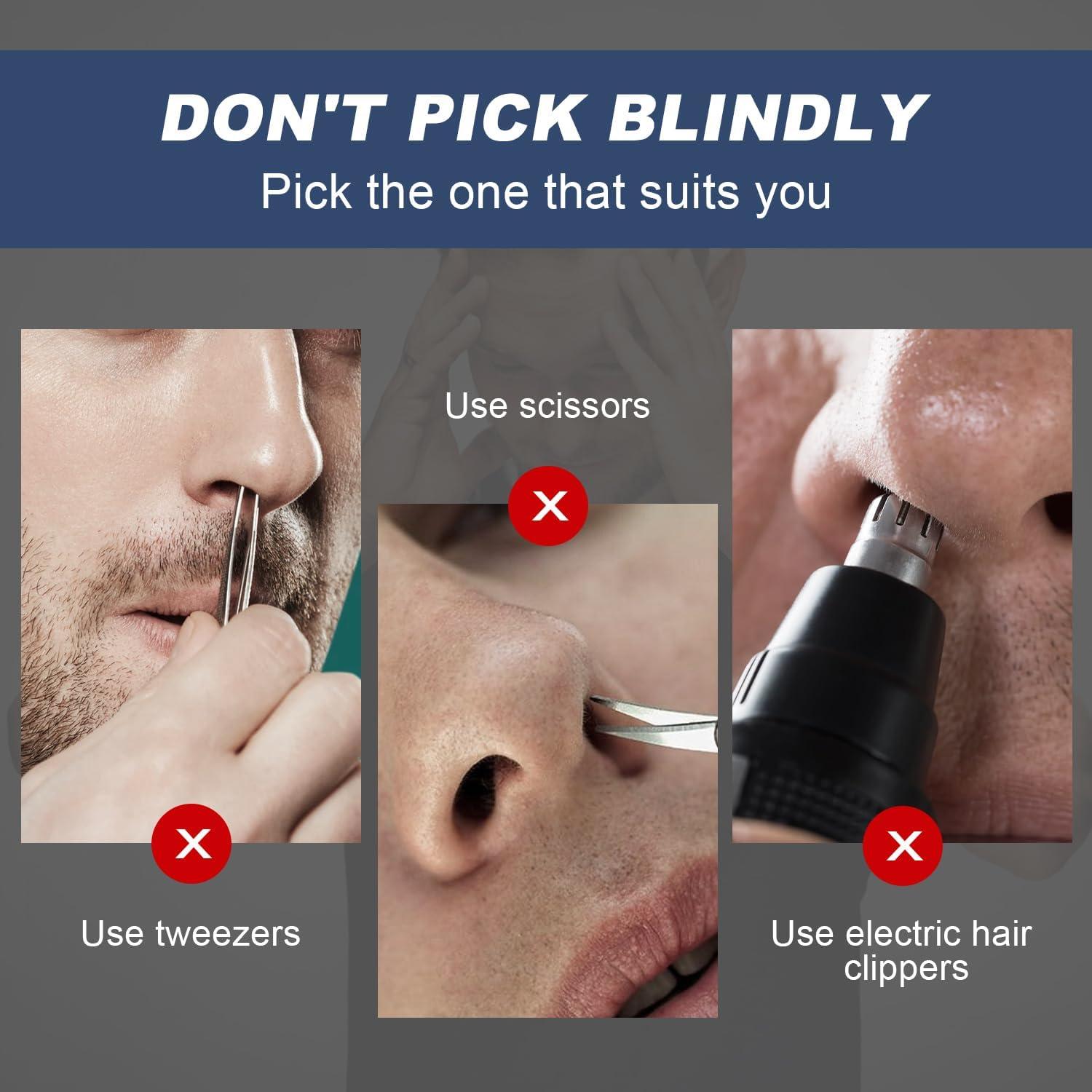 Cortador de Vello Nasal Manual 2025 Genérico 360° Portátil