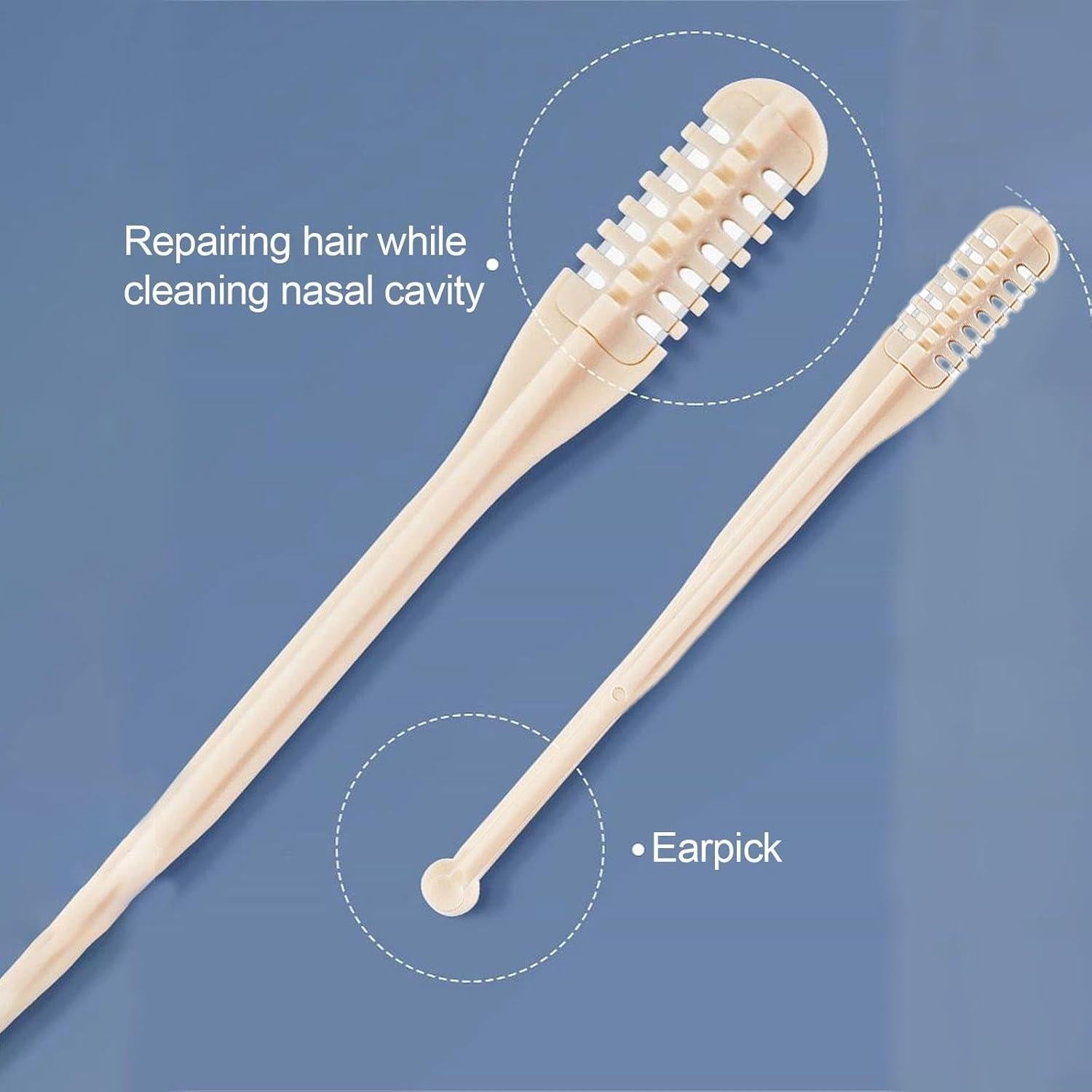 Nose Hair Cutter for Women Men, 360° Rotating Nasal Hair Clippers - Washable Reusable Portable Nose Trimmer Tool