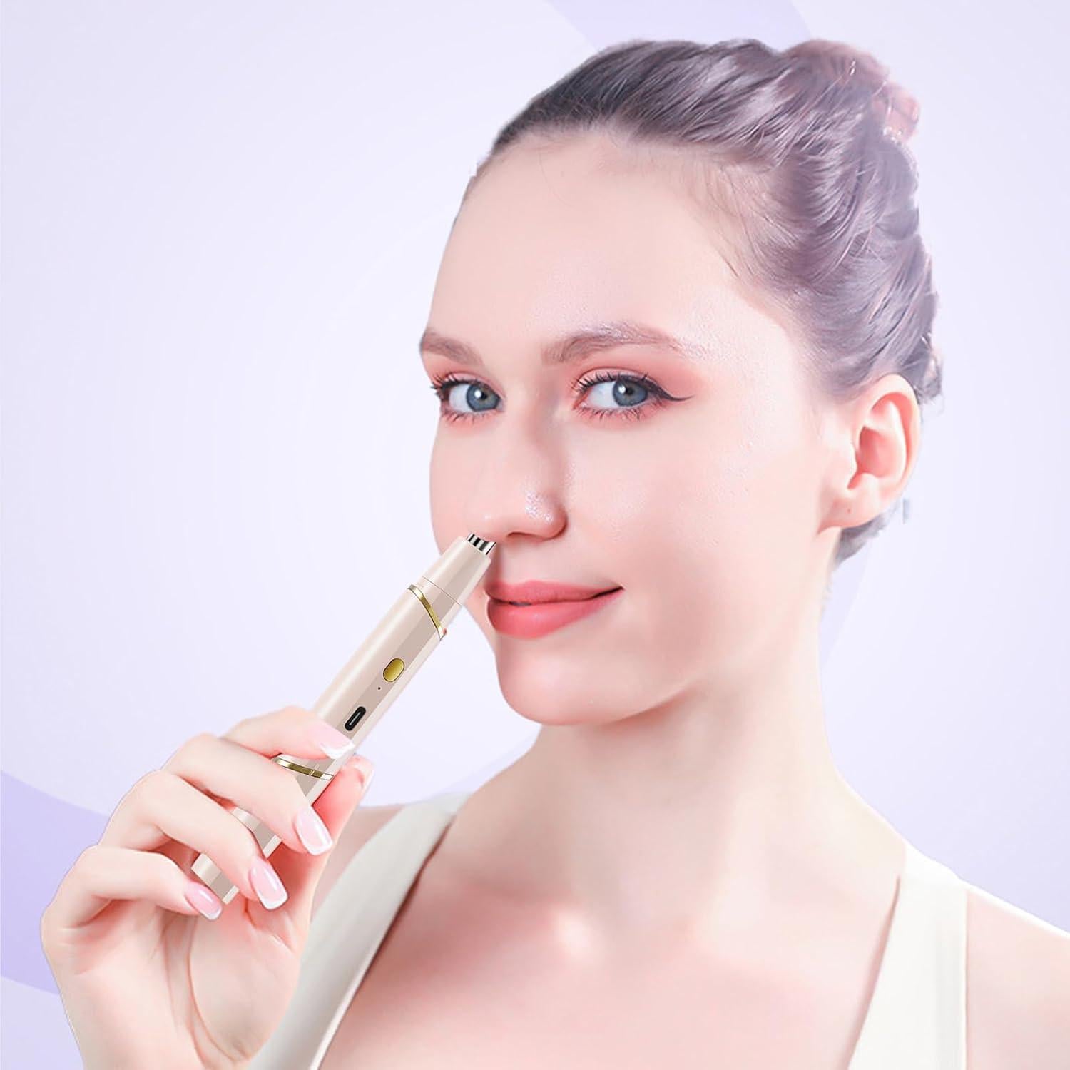 Recortador de Vello Nasal y Cejas XYOUWEI 2 en 1 Rosa