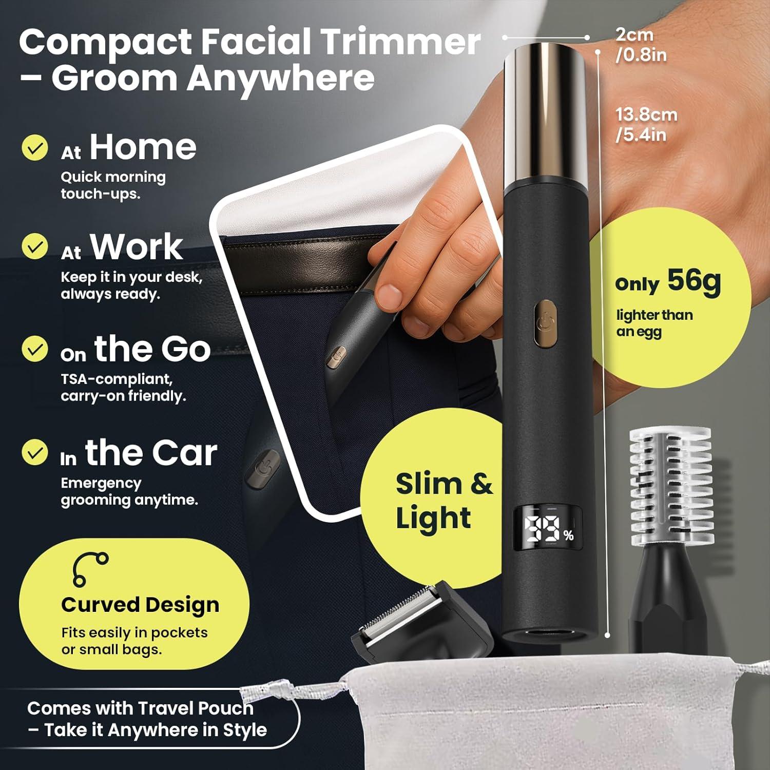 Recortador de Vello Nasal Kynor RF-8015 3-en-1 USB-C