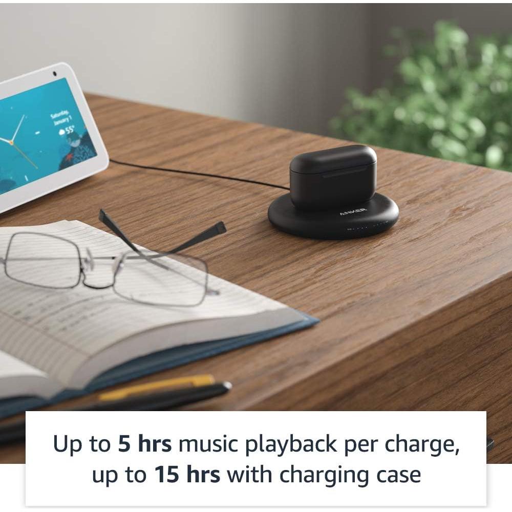 Amazon Echo Buds with Active Noise Cancellation (newest model), Wireless earbuds and Alexa, Wireless charging case and made for Amazon wireless charging pad, Glacier White