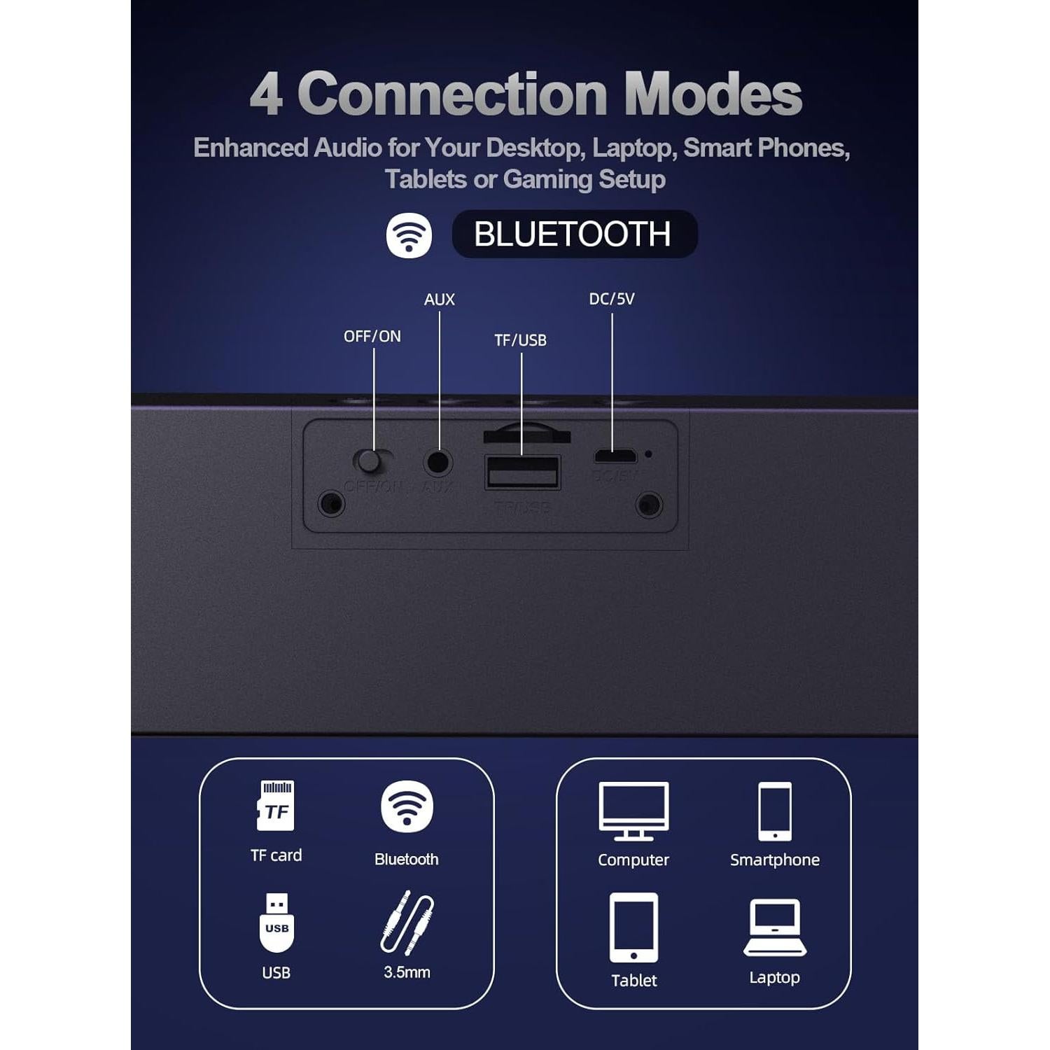 Barra de Sonido Bluetooth Bluedee BD-SK200 24W con Aux