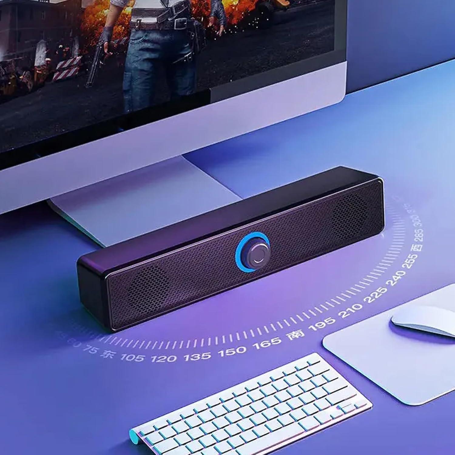 Altavoces de Computadora USB Yutech Estéreo 0.33kg Plug-n-Play