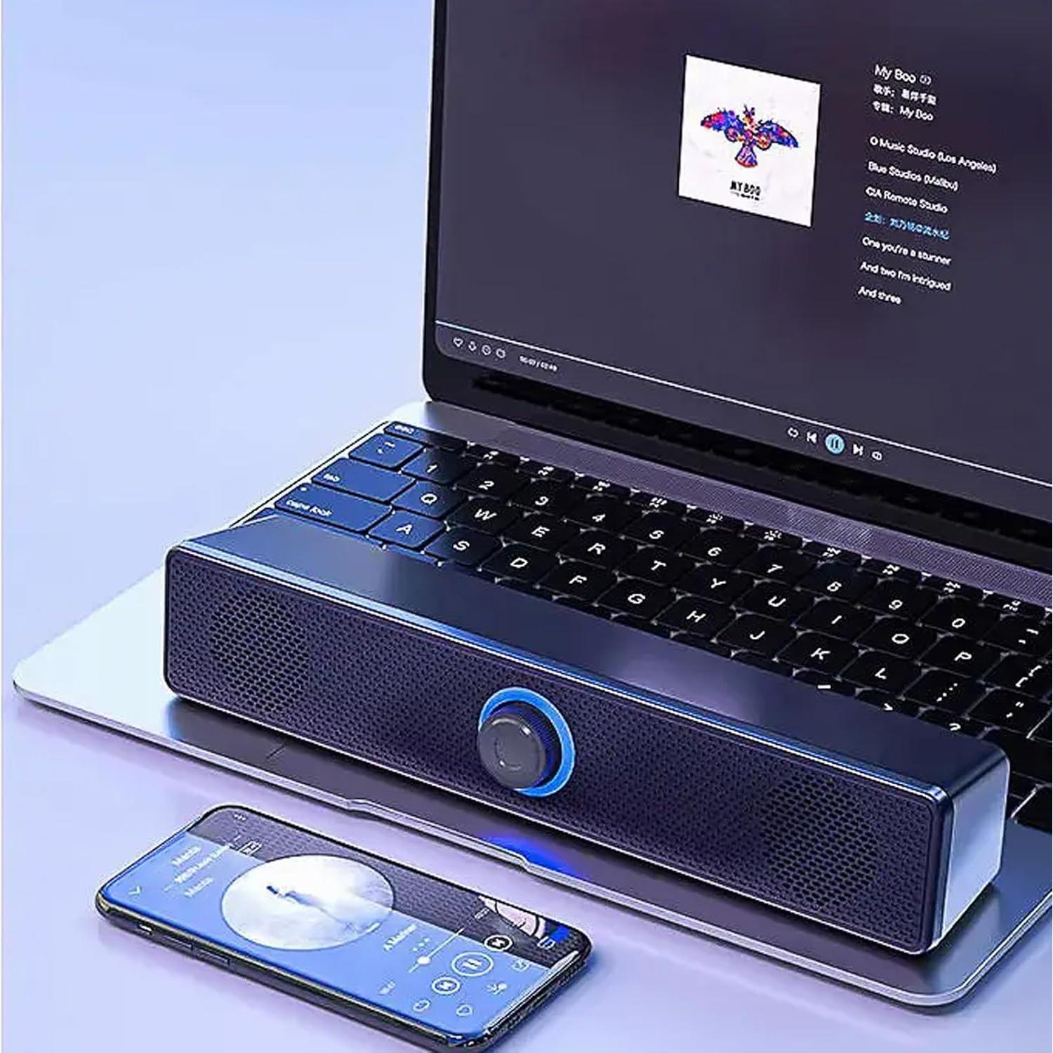 Altavoces de Computadora USB Yutech Estéreo 0.33kg Plug-n-Play