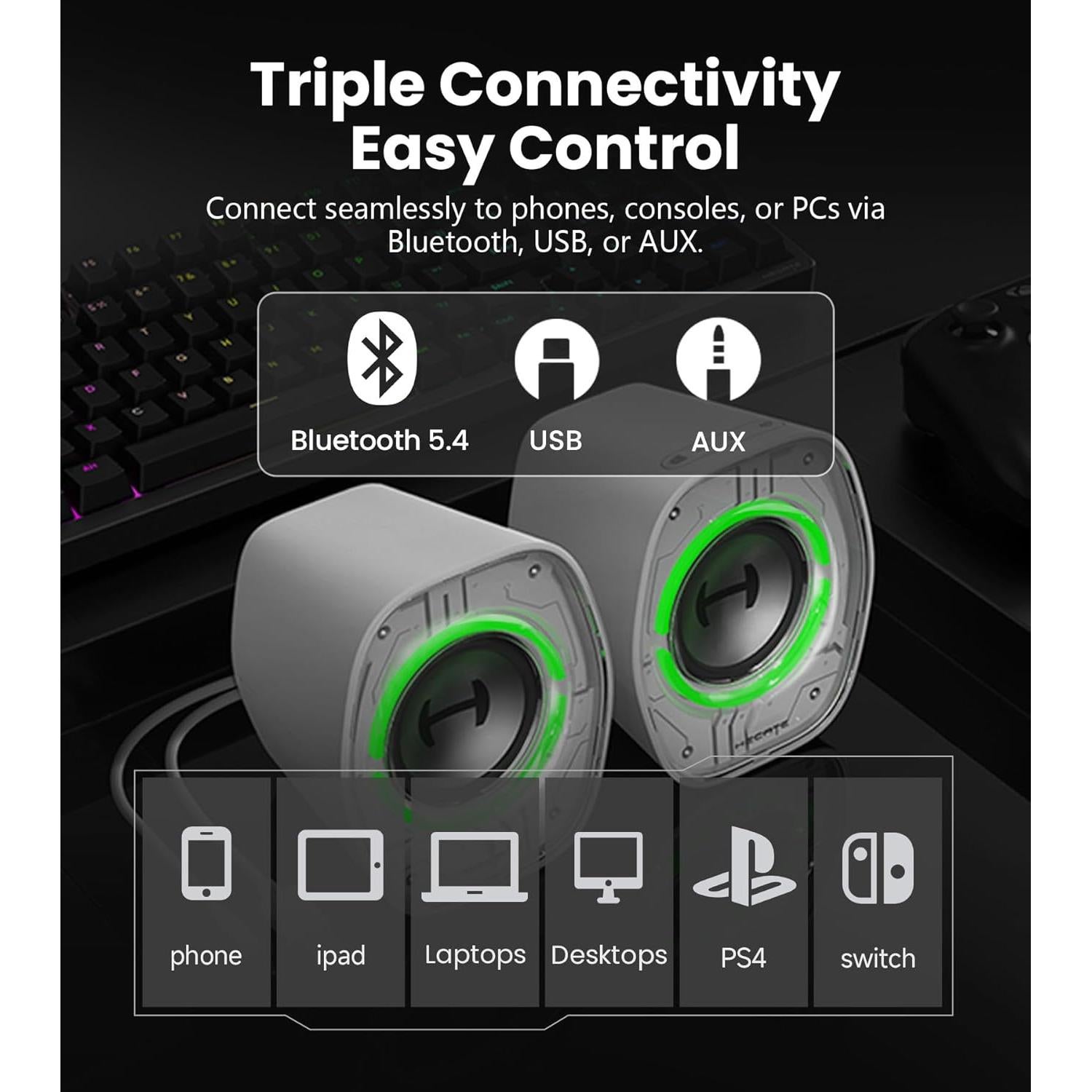 Altavoces Edifier G1000 II 2.5" Multimedia Bluetooth RGB - Negro