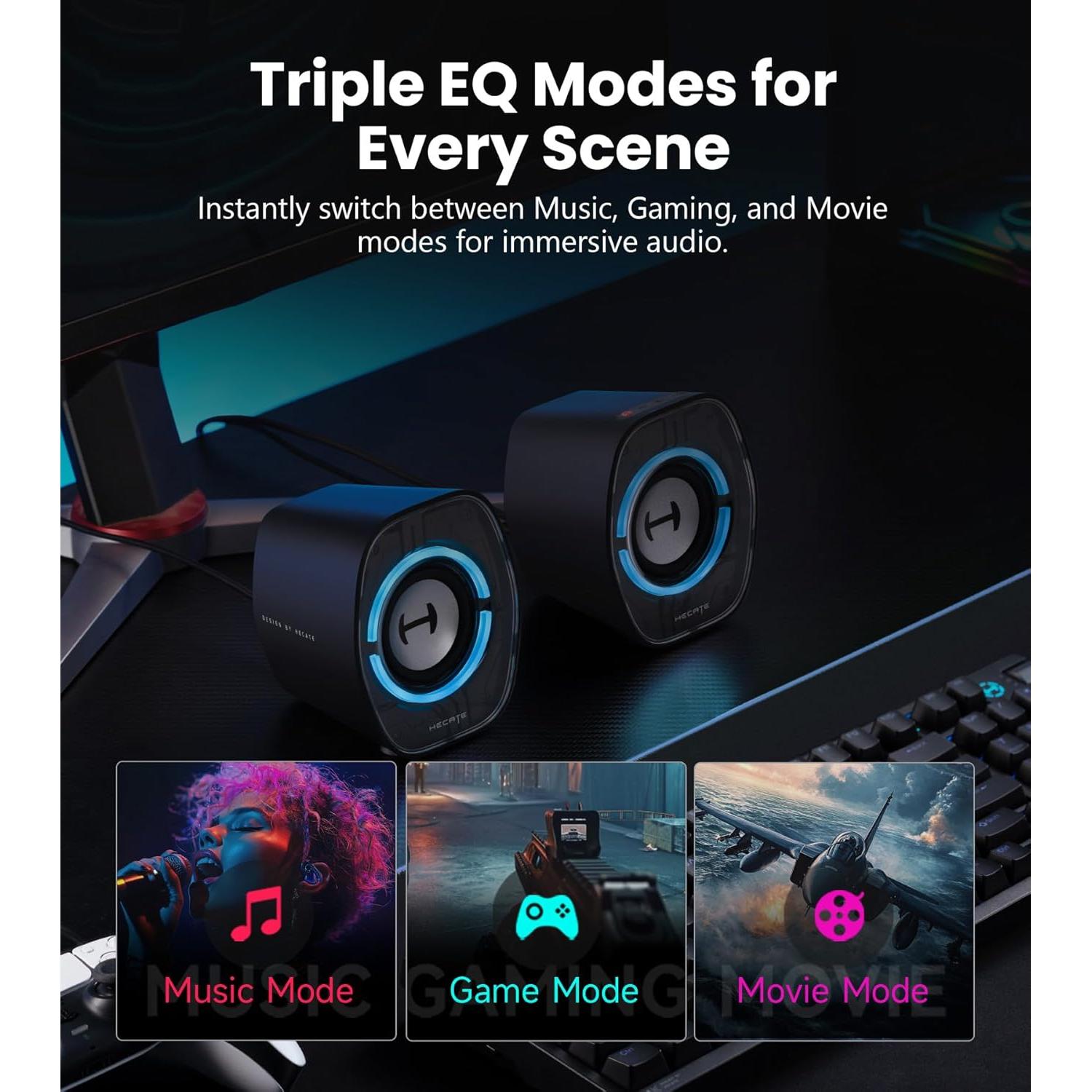 Altavoces Edifier G1000 II 2.5" Multimedia Bluetooth RGB - Negro