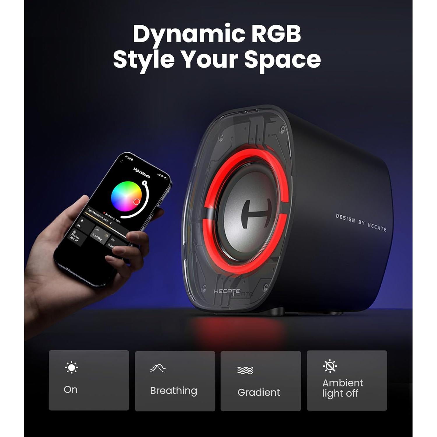 Altavoces Edifier G1000 II 2.5" Multimedia Bluetooth RGB - Negro