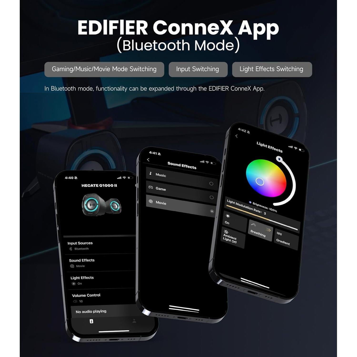 Altavoces Edifier G1000 II 2.5" Multimedia Bluetooth RGB - Negro