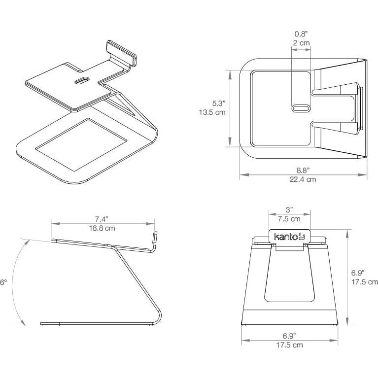 Soporte Elevado para Altavoces Kanto SE6W - 17.5 cm, 9.98 kg