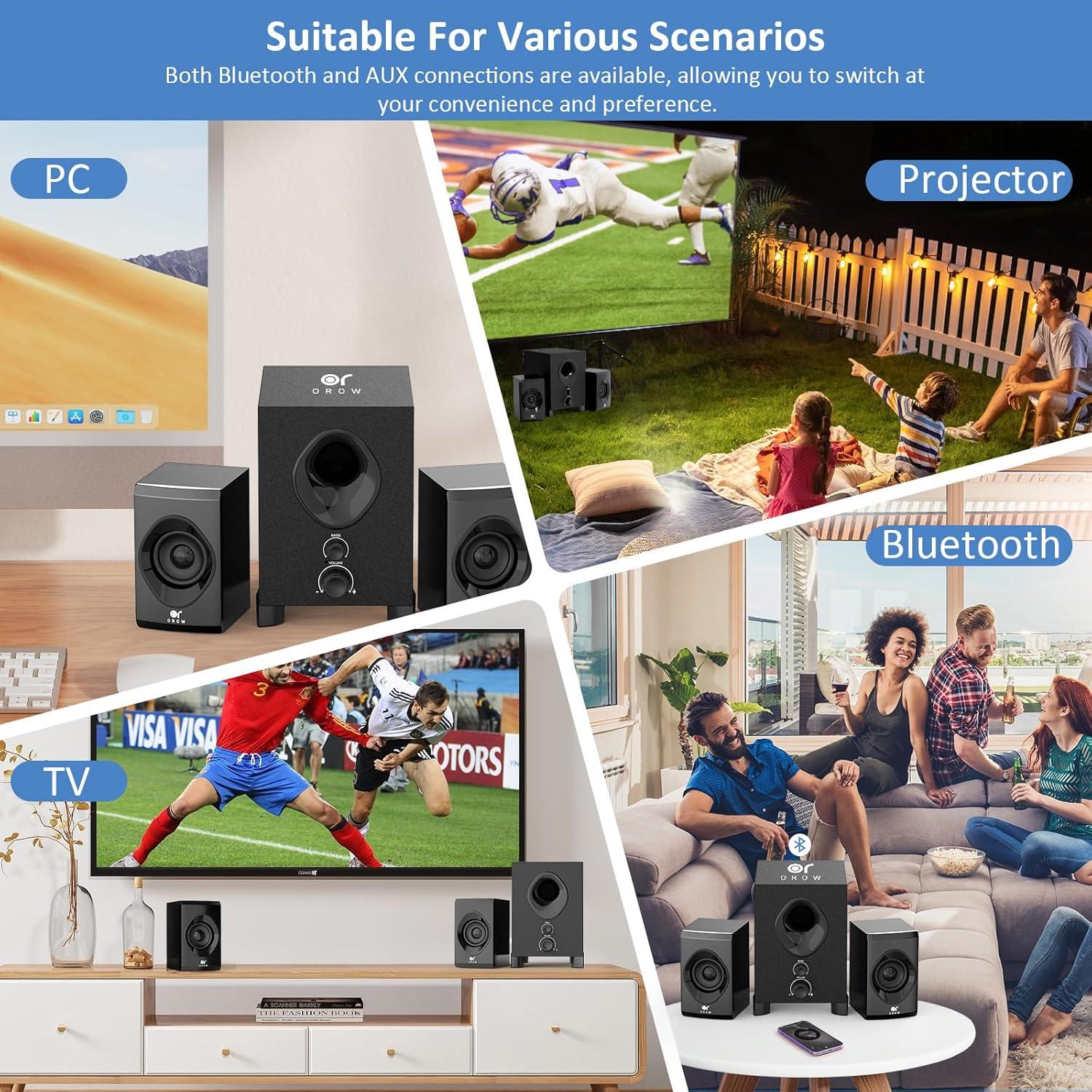 Altavoces Bluetooth 2.1 OROW S213 con Subwoofer 18W