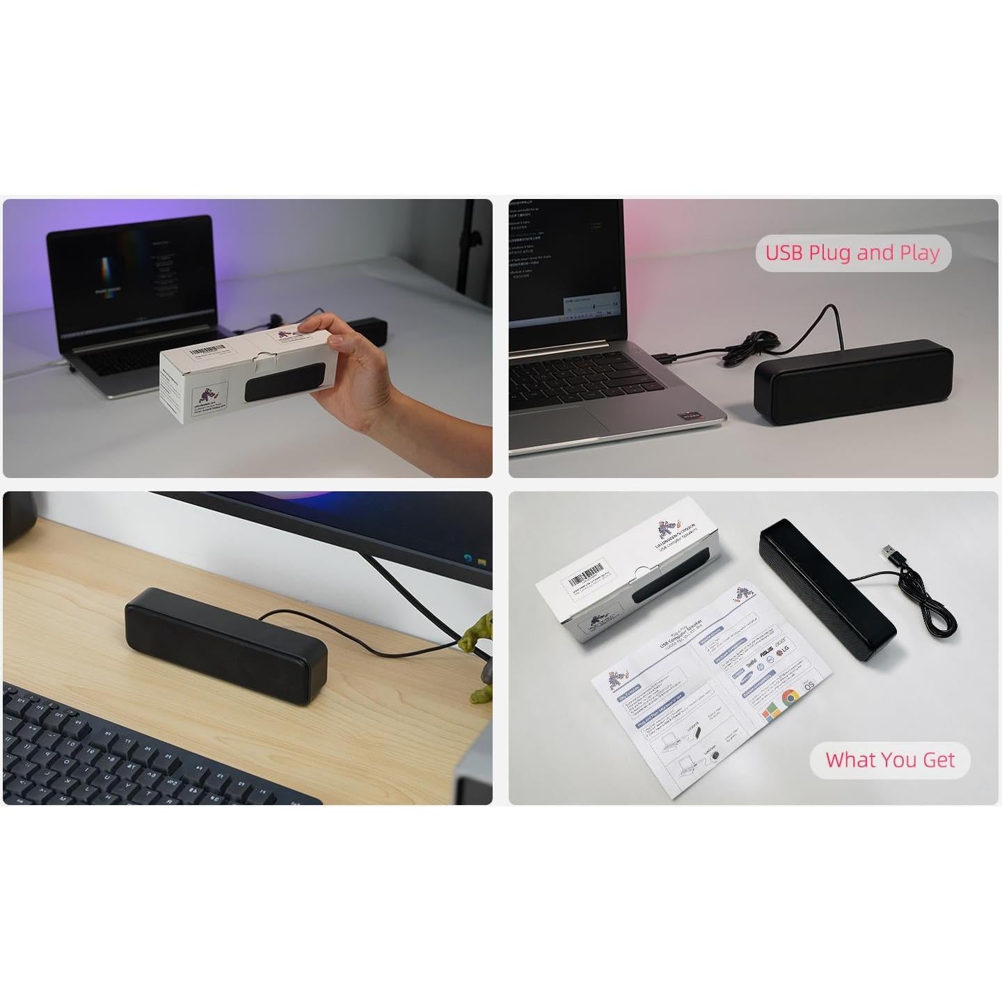 Altavoces de computadora YOFANQI YFQ50A2C USB con graves profundos