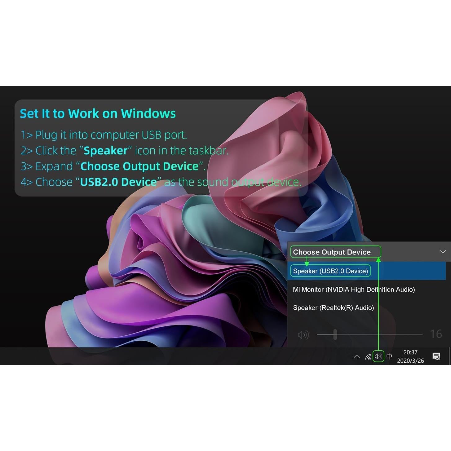 Altavoces de computadora YOFANQI YFQ50A2C USB con graves profundos