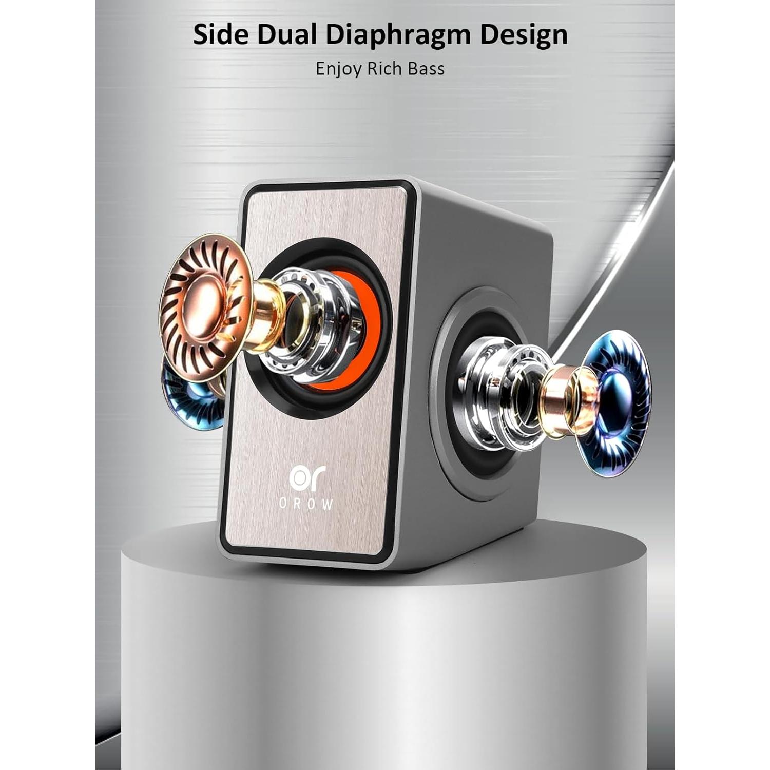 Altavoces Mini OROW S206 12W USB AUX para Computadora