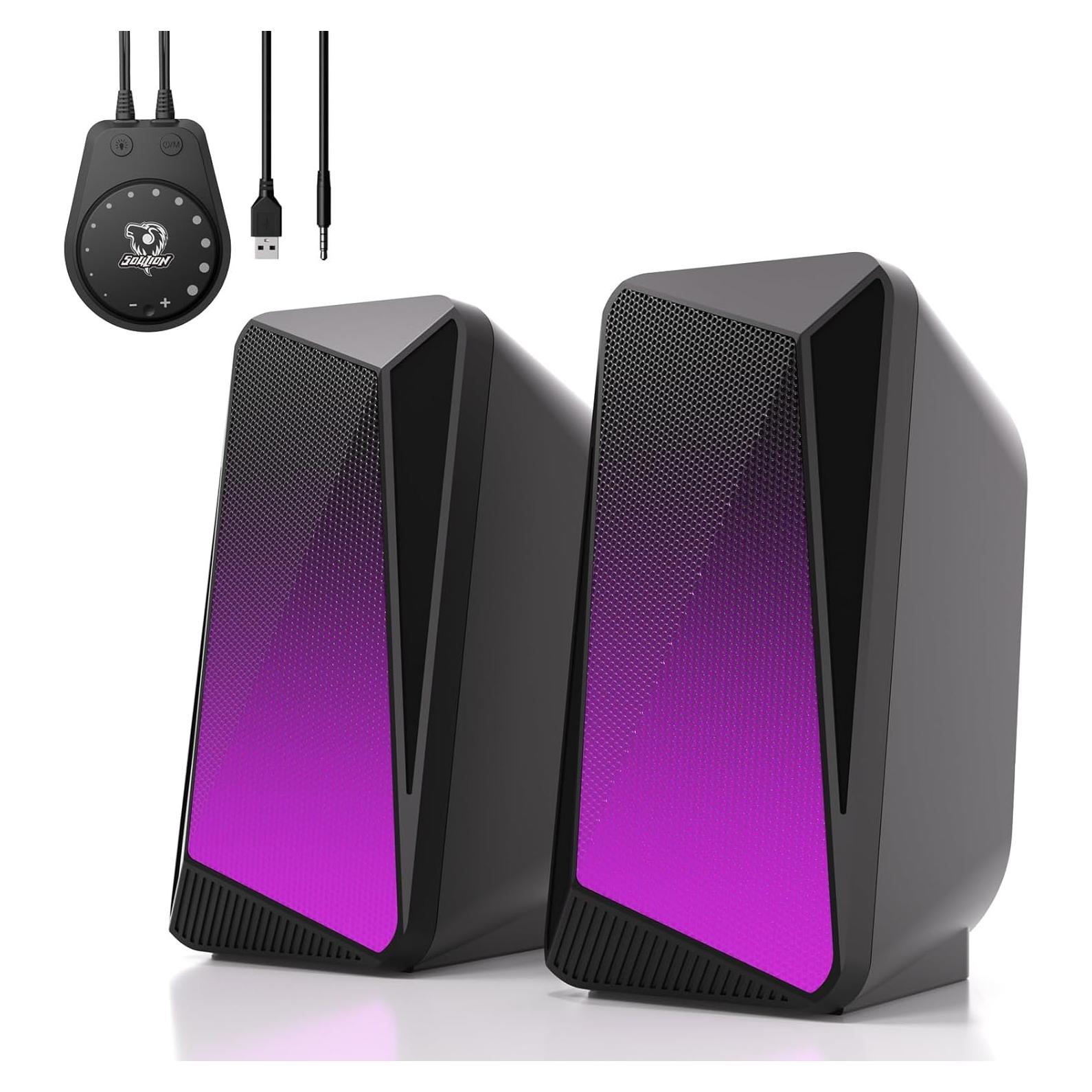 Altavoces de Computadora 2.0 Soulion C30 USB y Bluetooth