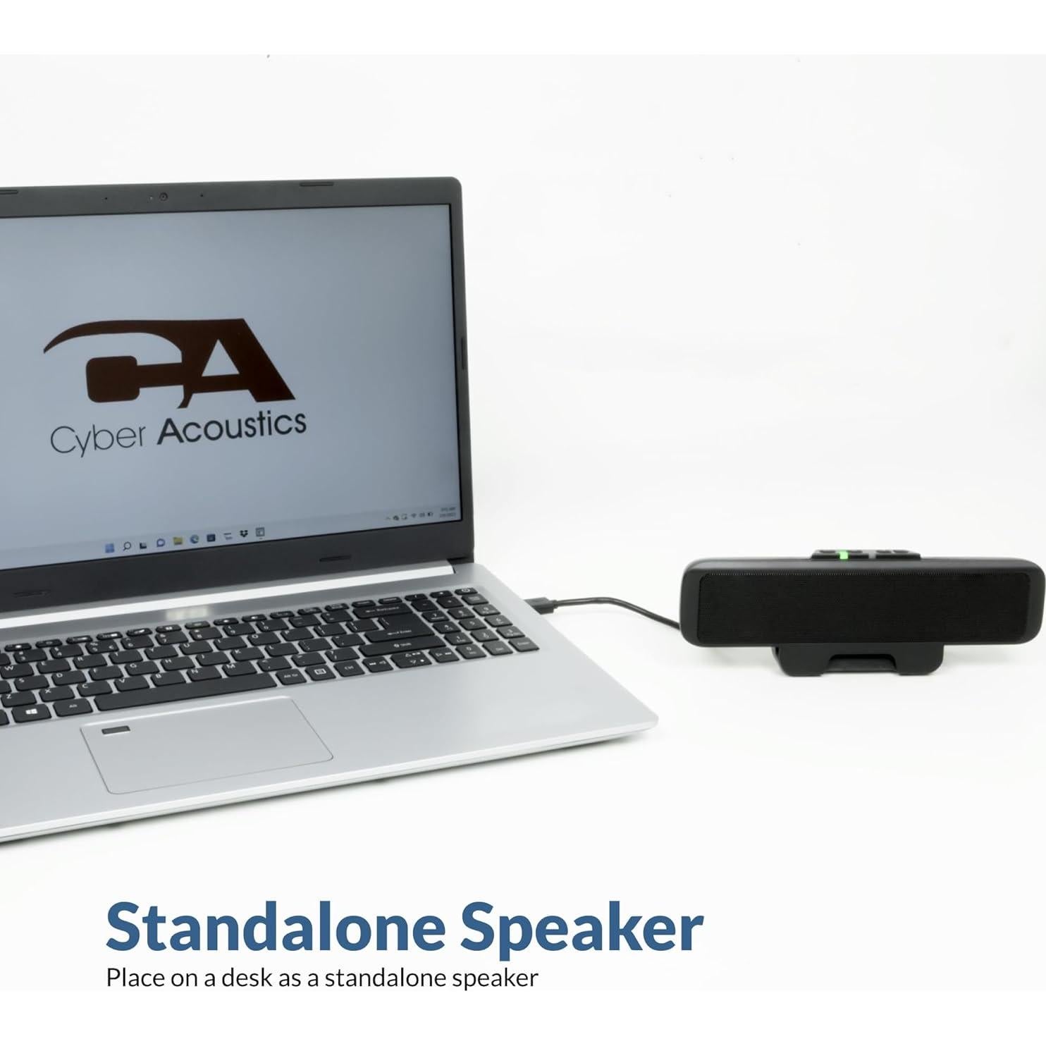 Barra de Altavoces USB Cyber Acoustics CA-2890 - Sonido Estéreo Compacto