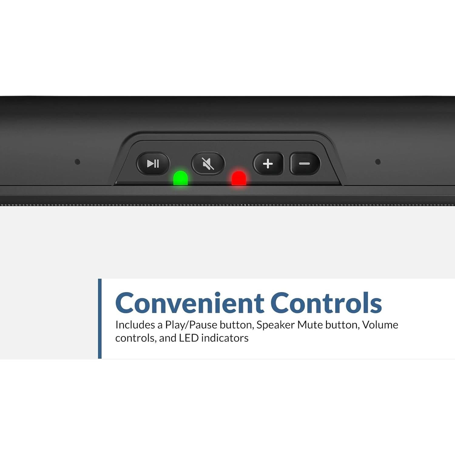 Barra de Altavoces USB Cyber Acoustics CA-2890 - Sonido Estéreo Compacto