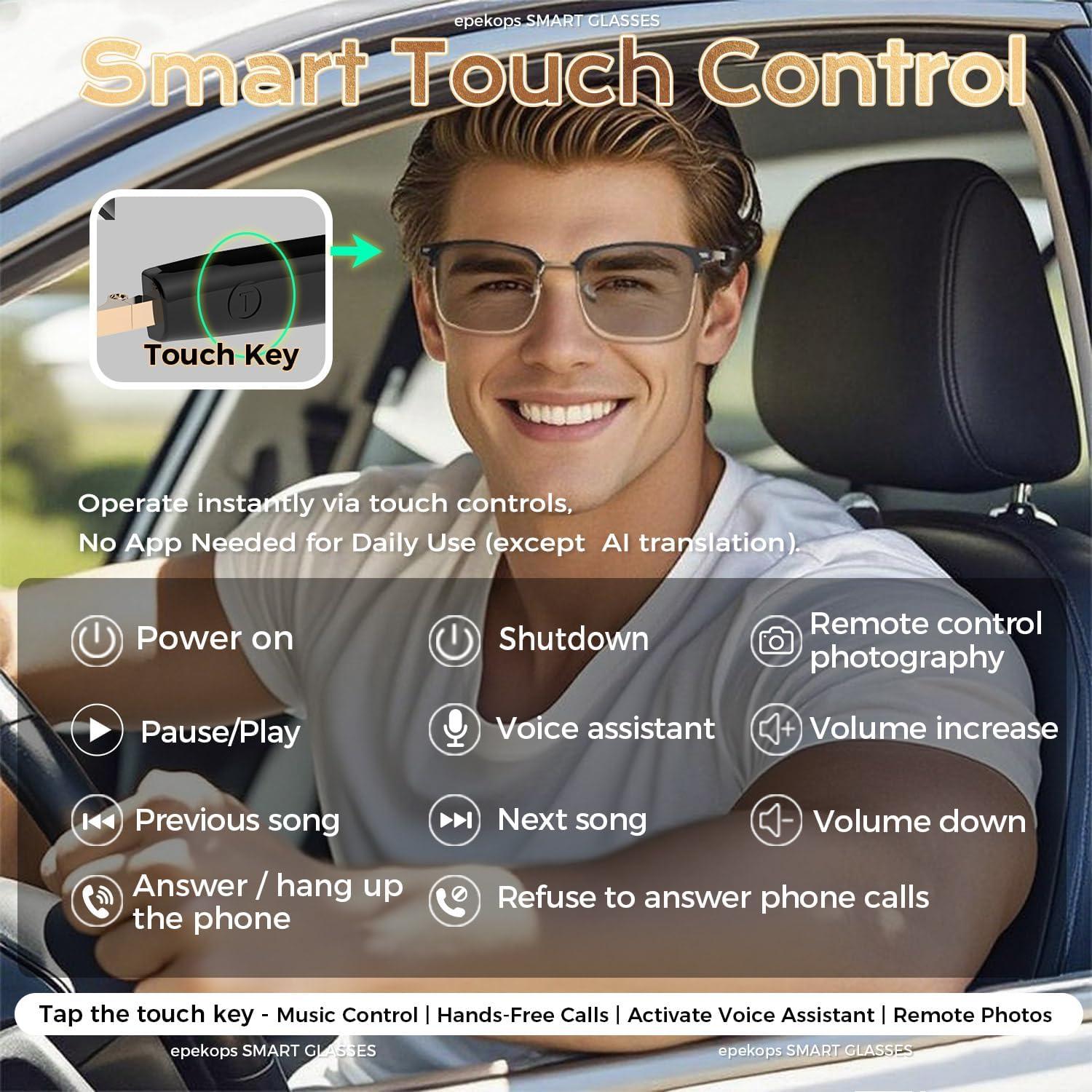 Gafas Inteligentes epekops GS-13 con Audio Bluetooth UV400