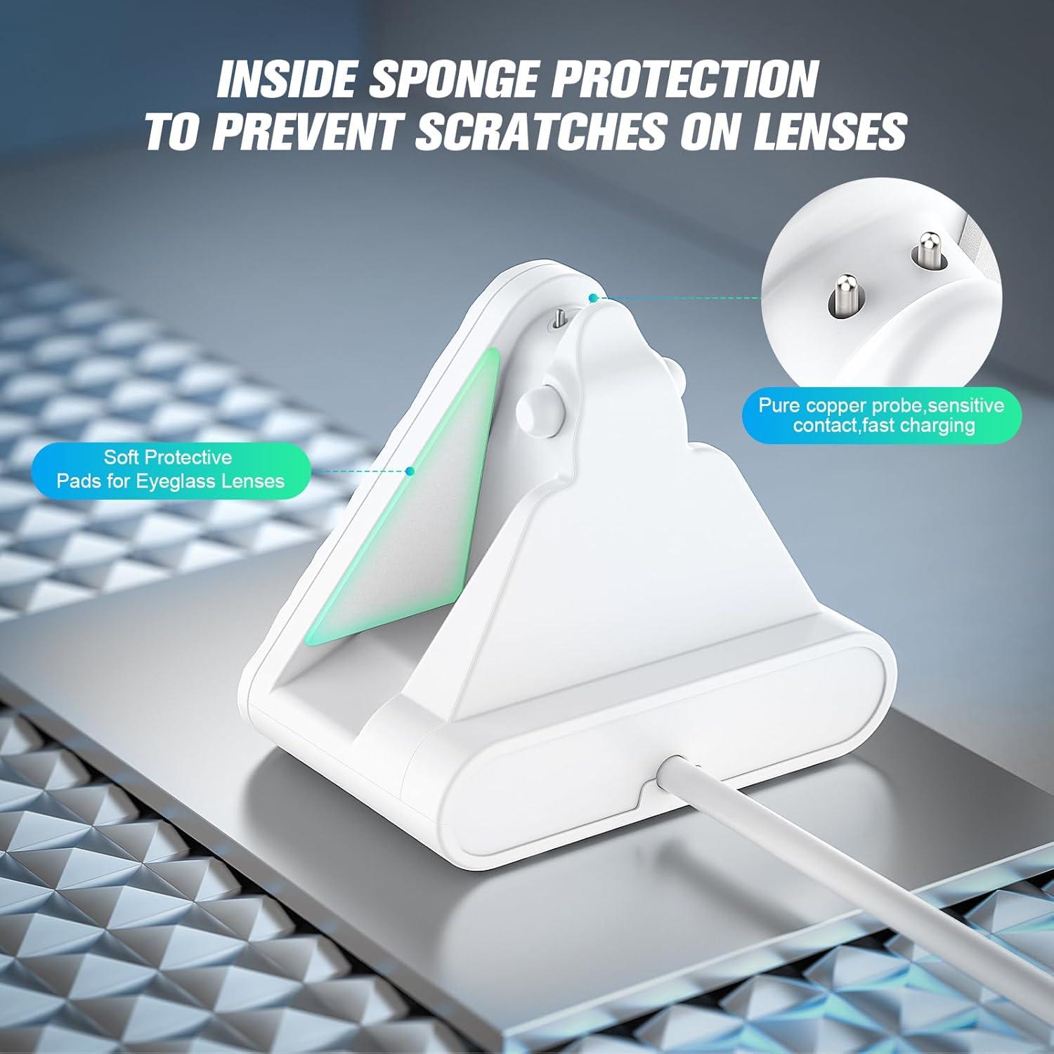 Base de Carga para Gafas Inteligentes Ray-Ban Meta - Cargador Blanco