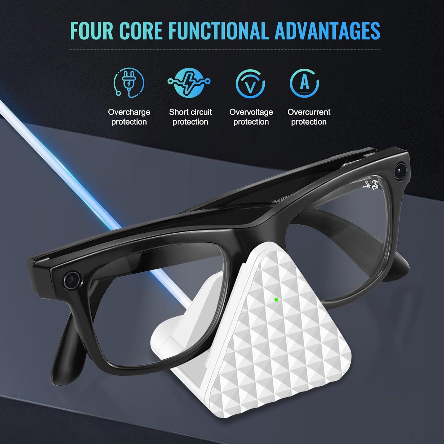 Base de Carga para Gafas Inteligentes Ray-Ban Meta - Cargador Blanco