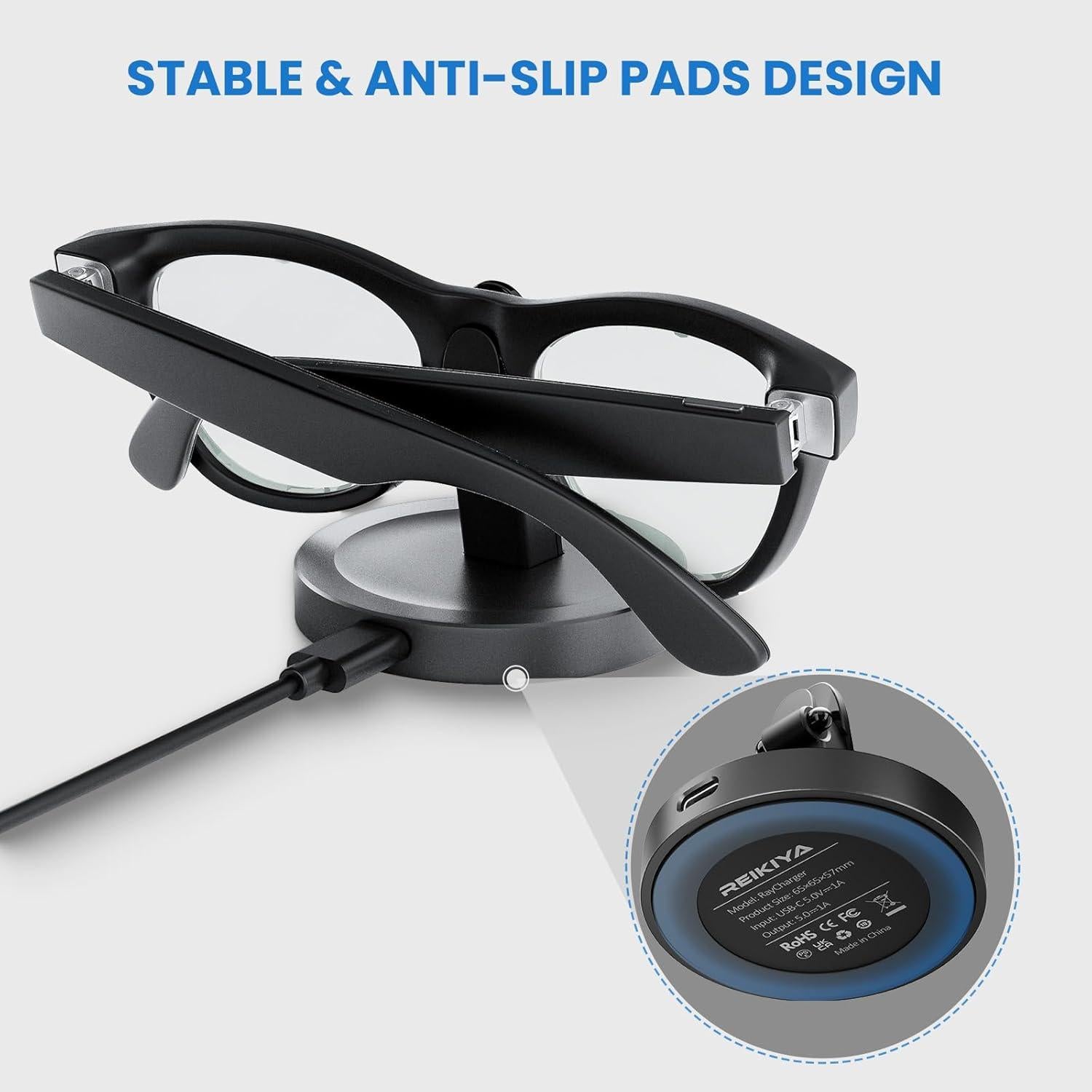Soporte de Carga REIKIYA para Gafas Ray-Ban Meta con USB-C