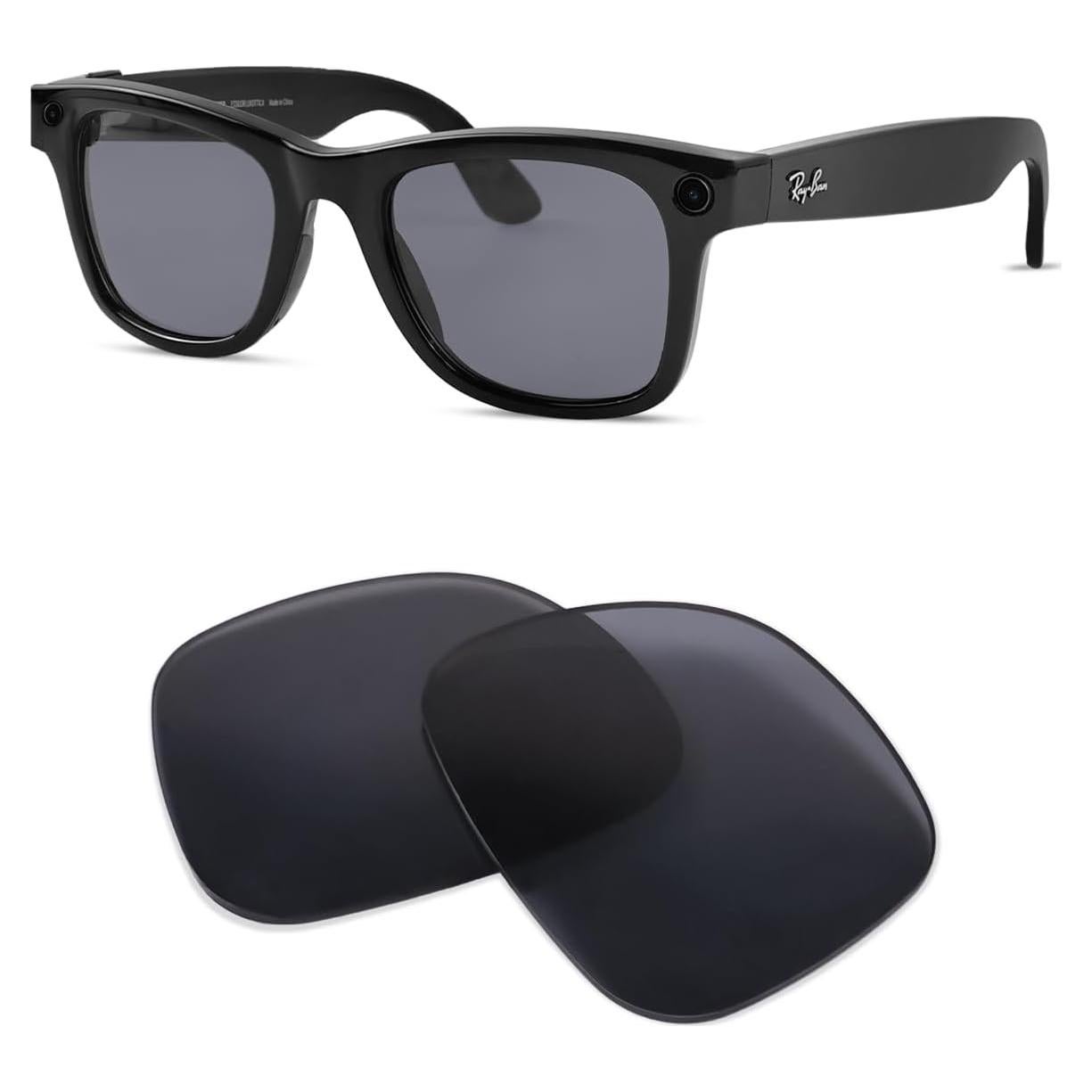 Lentes Polarizados Ray-Ban Meta Wayfarer RW4008 RW4012 53mm