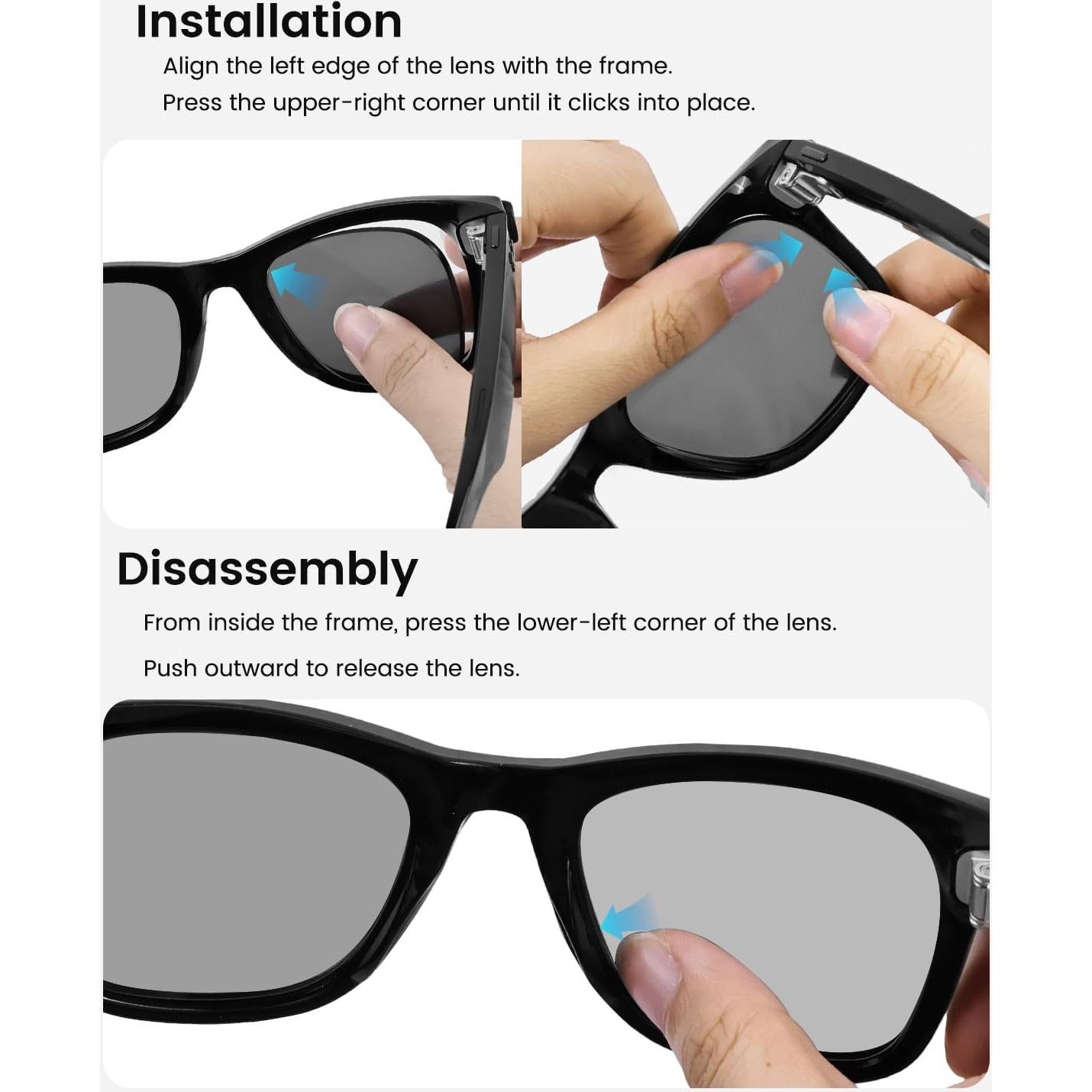 Lentes Polarizados Ray-Ban Meta Wayfarer RW4008 RW4012 53mm