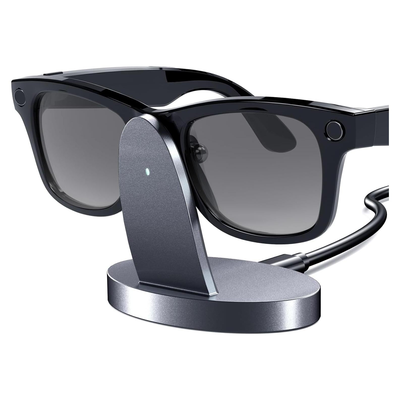 Base de Carga Inalámbrica Ray-Ban Meta, Soporte Portátil Gris
