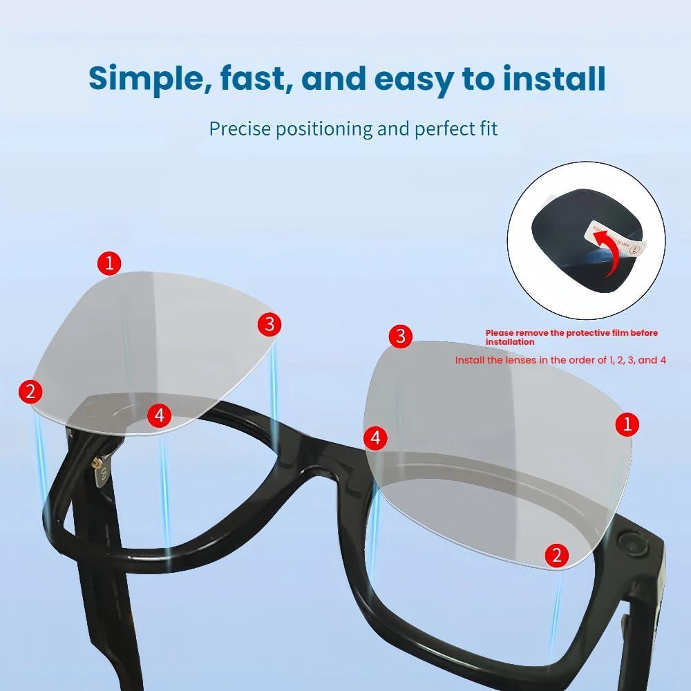 Lentes de Reemplazo Harlafou para Ray-Ban Meta RW4006 50mm