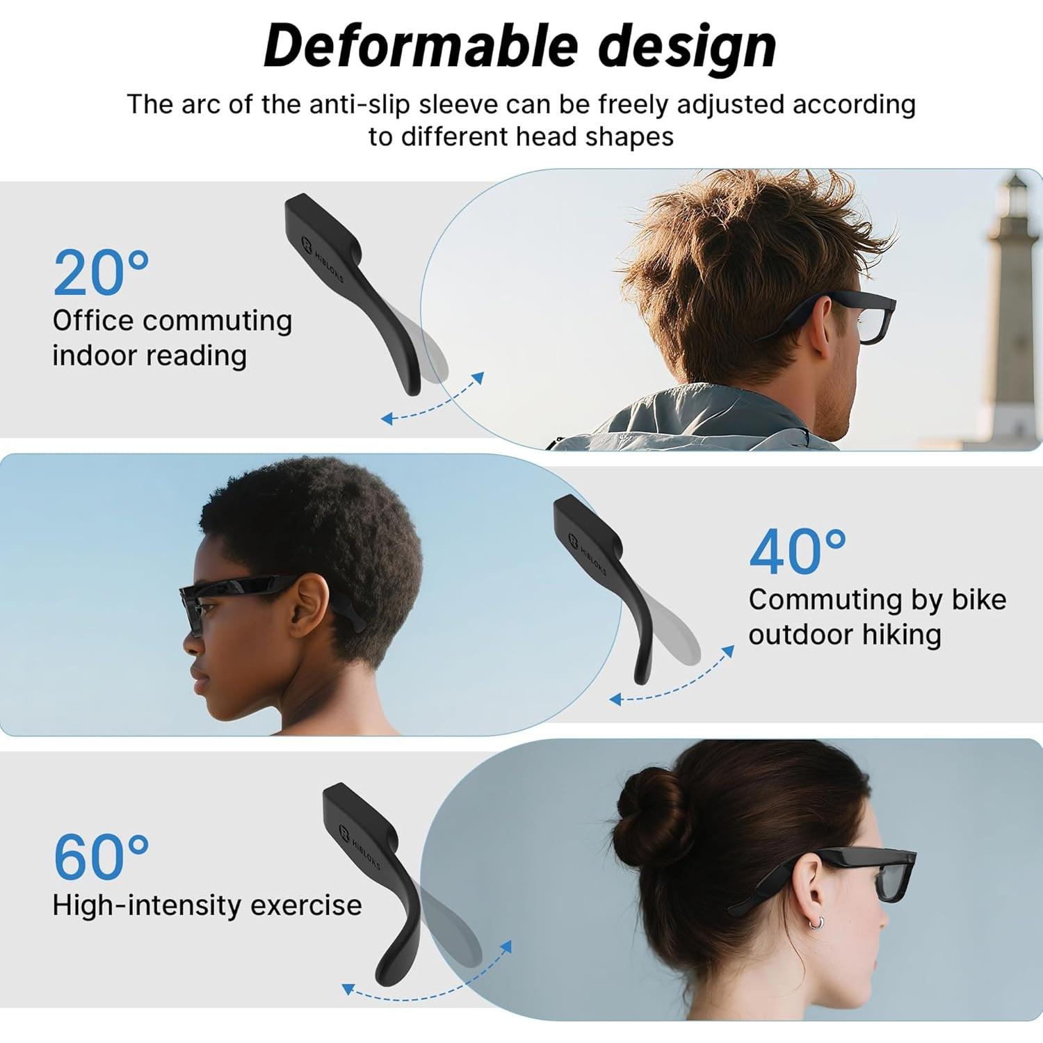 Soporte de oreja HiBloks para gafas Ray-Ban Meta Gen 2