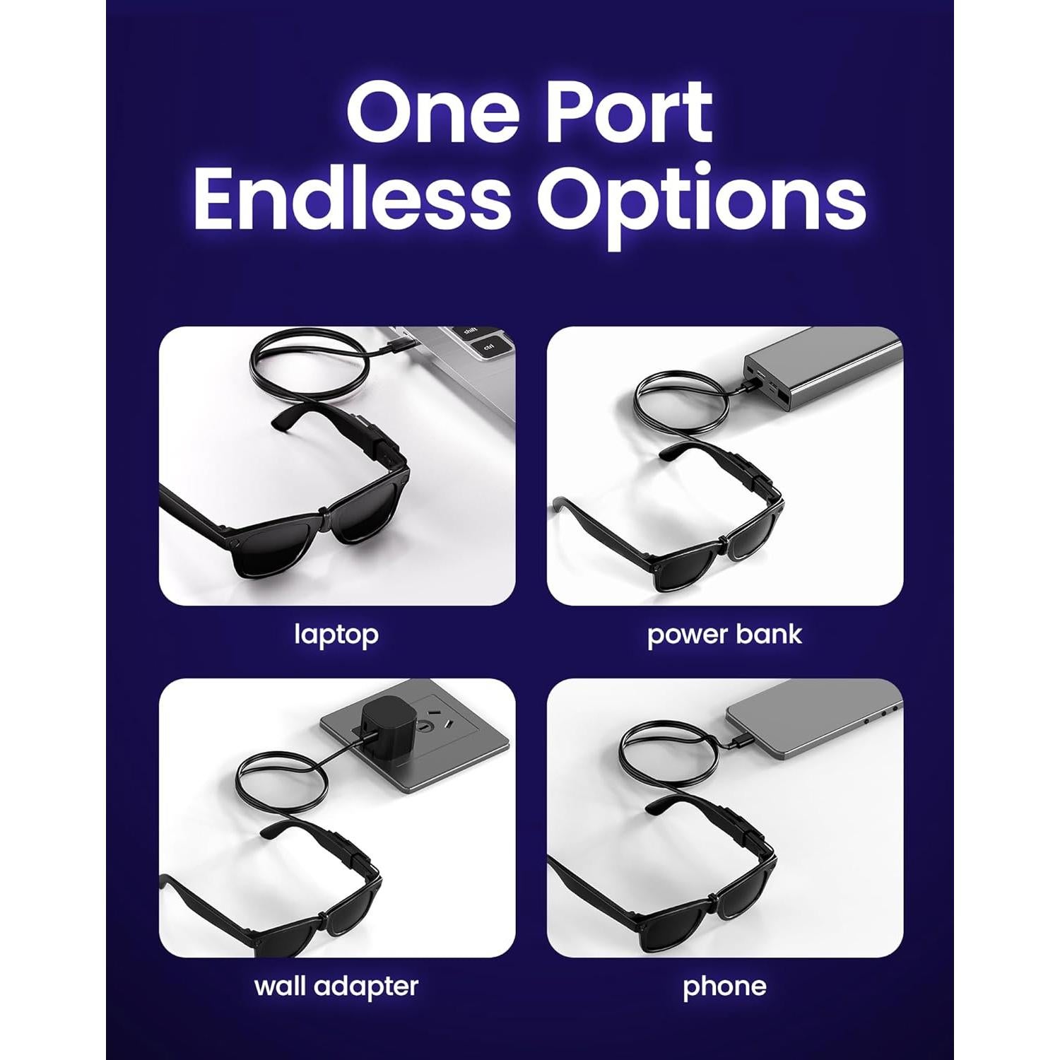 Cable de Carga para Gafas Inteligentes Ray-Ban y Oakley Meta