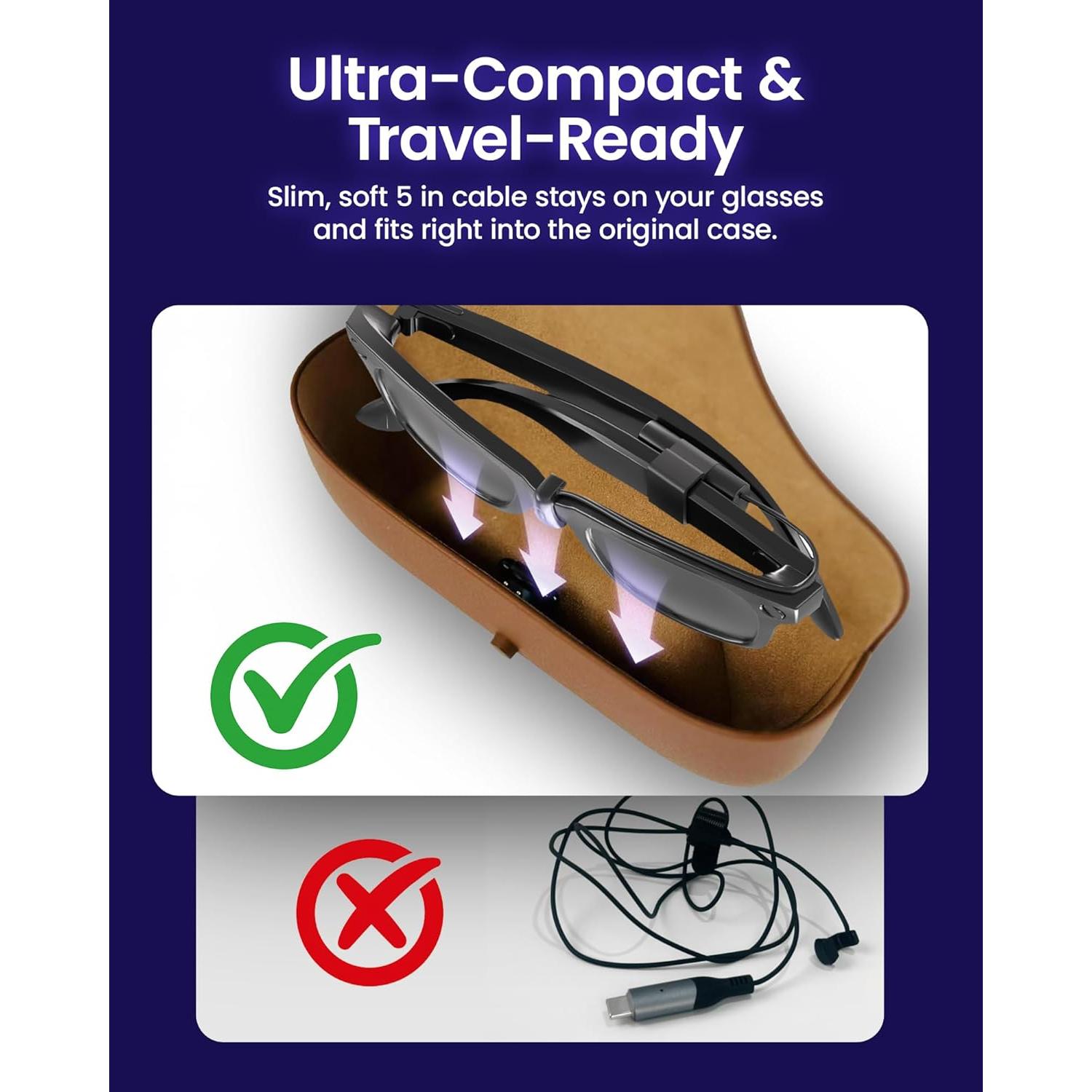 Cable de Carga para Gafas Inteligentes Ray-Ban y Oakley Meta