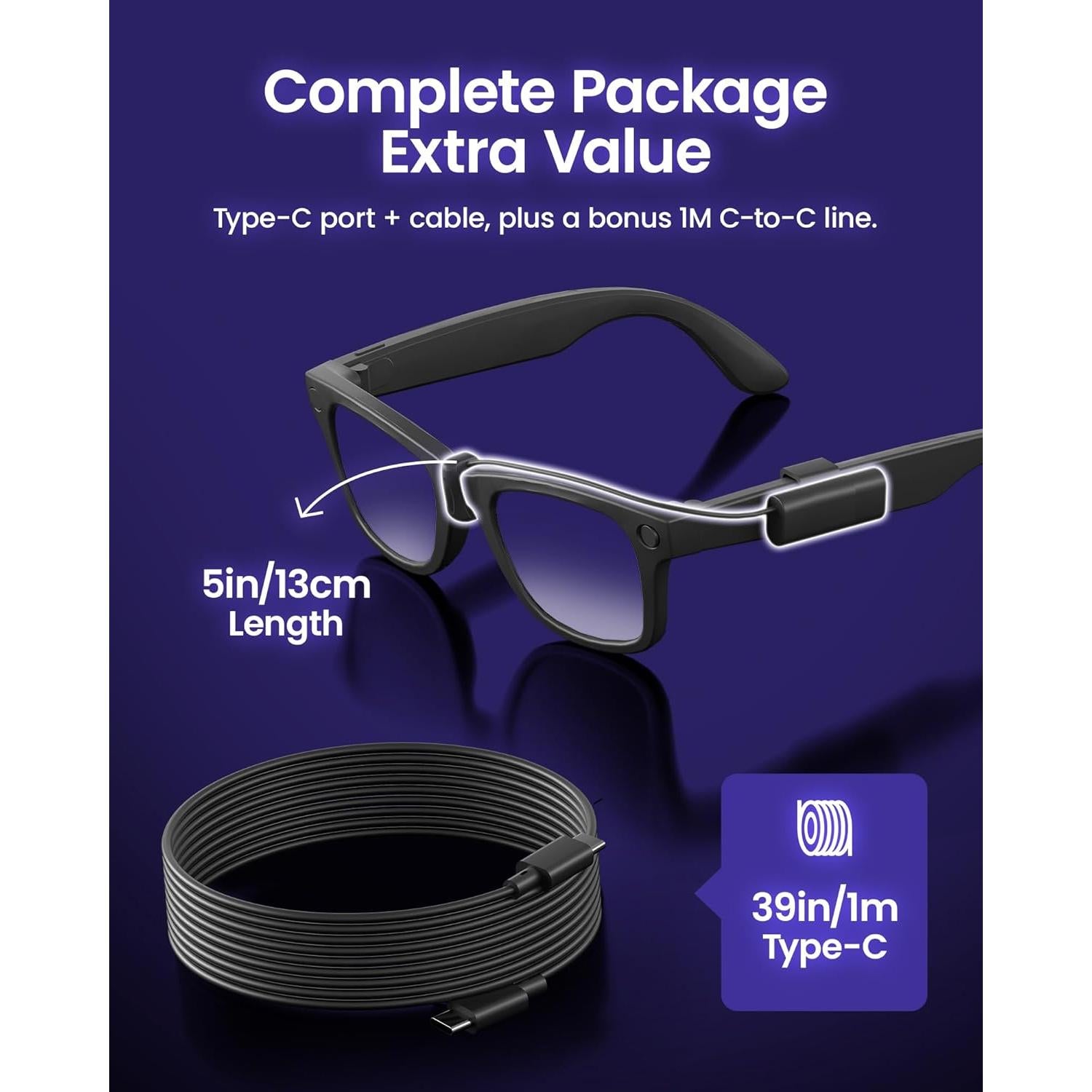 Cable de Carga para Gafas Inteligentes Ray-Ban y Oakley Meta