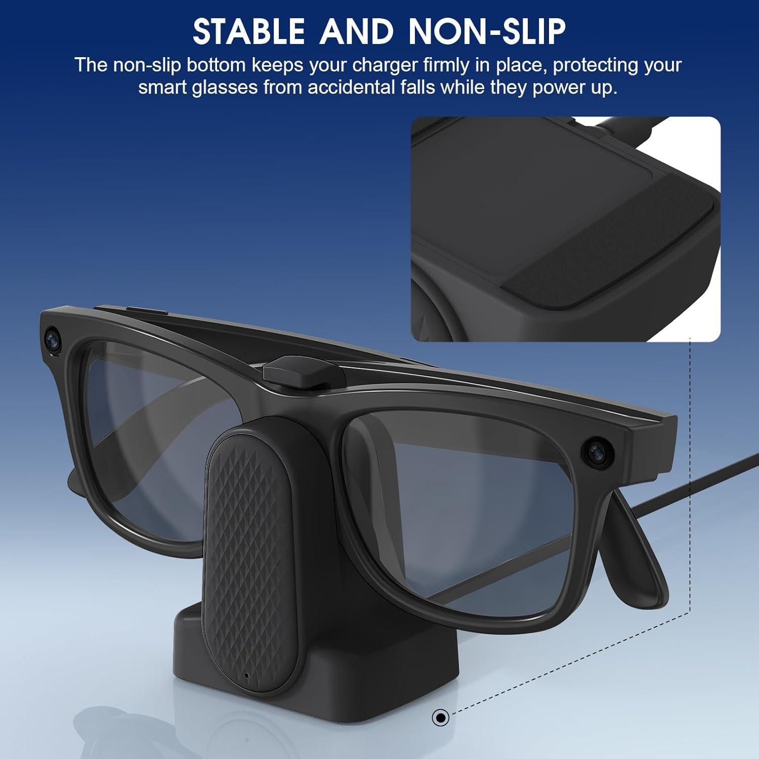 Base de Carga Cisian USB-C para Gafas Ray-Ban Meta - Negro