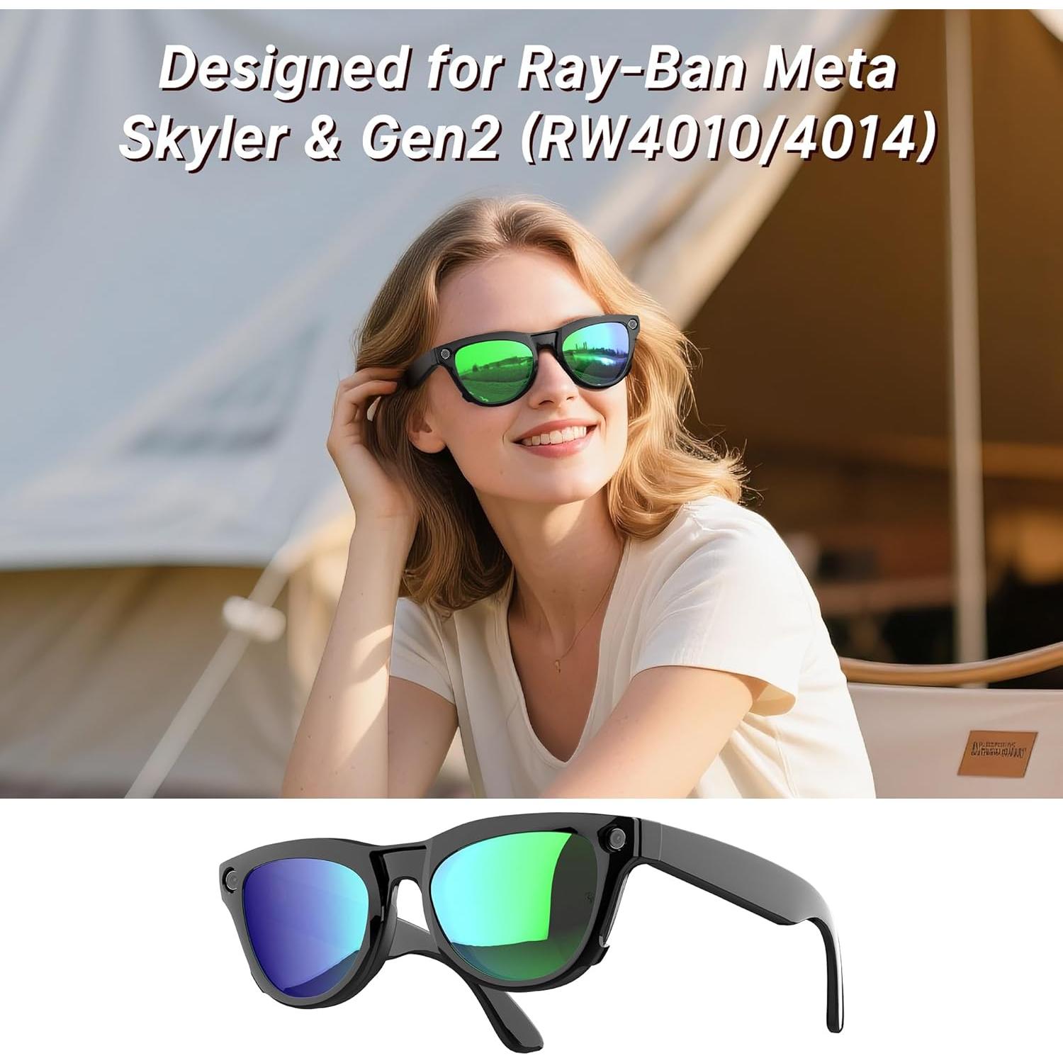 Clip-on Polarizado HiBloks para Ray-Ban Meta Skyler 52-20