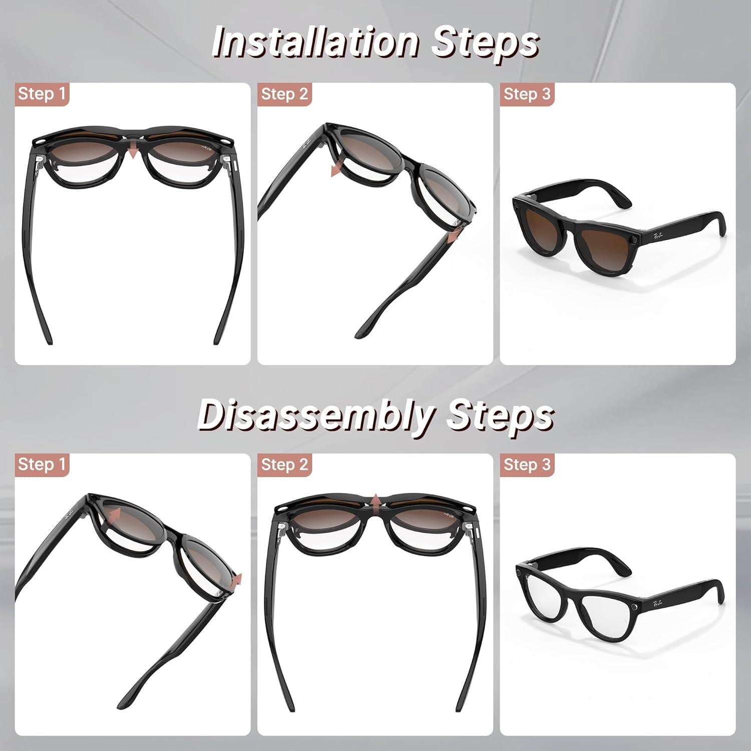 Clip-on Polarizado HiBloks para Ray-Ban Meta Skyler 52-20